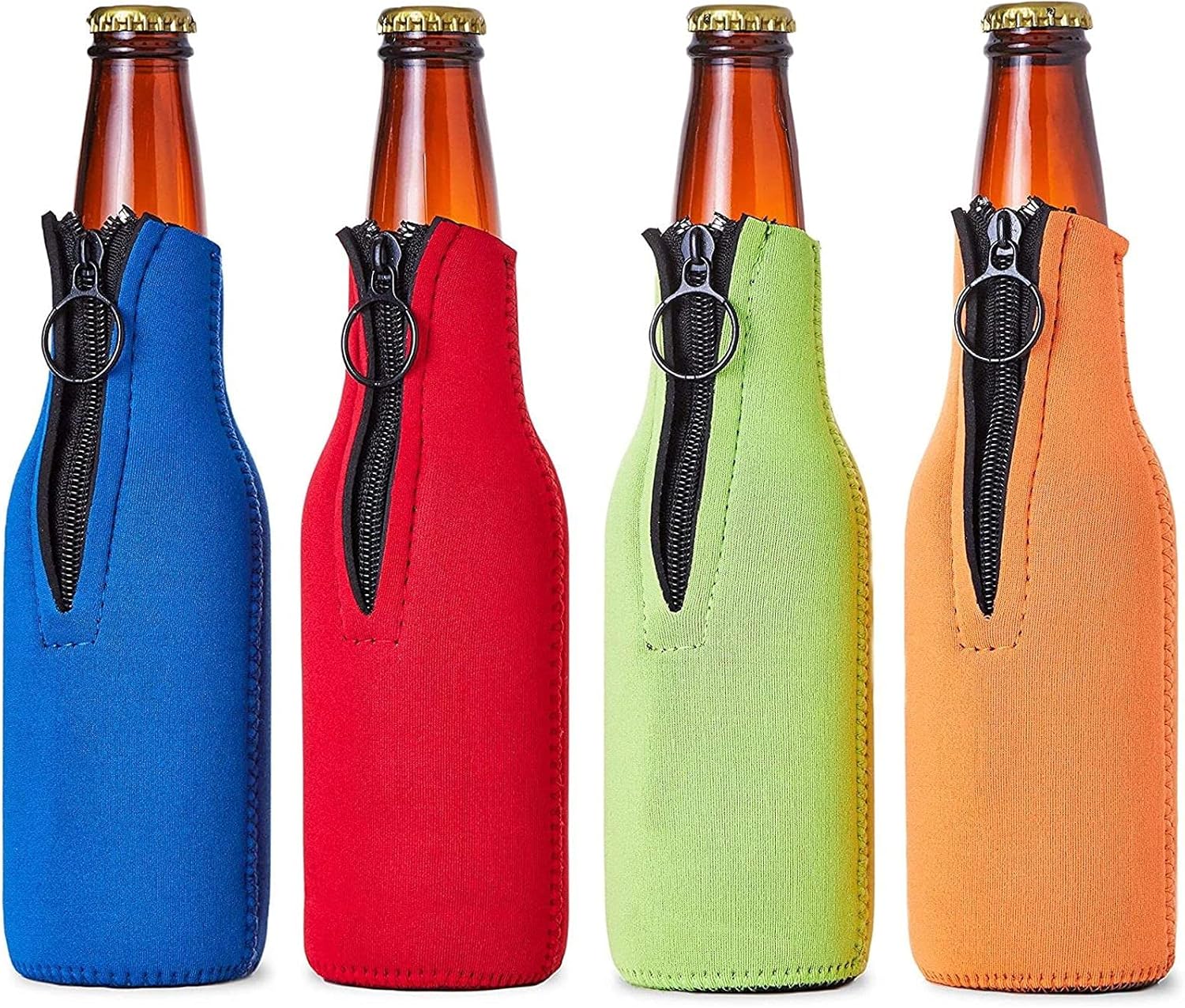Beer Bottle Foam Sleeve Neoprene Zipper Beer Bottle Insulated Cover