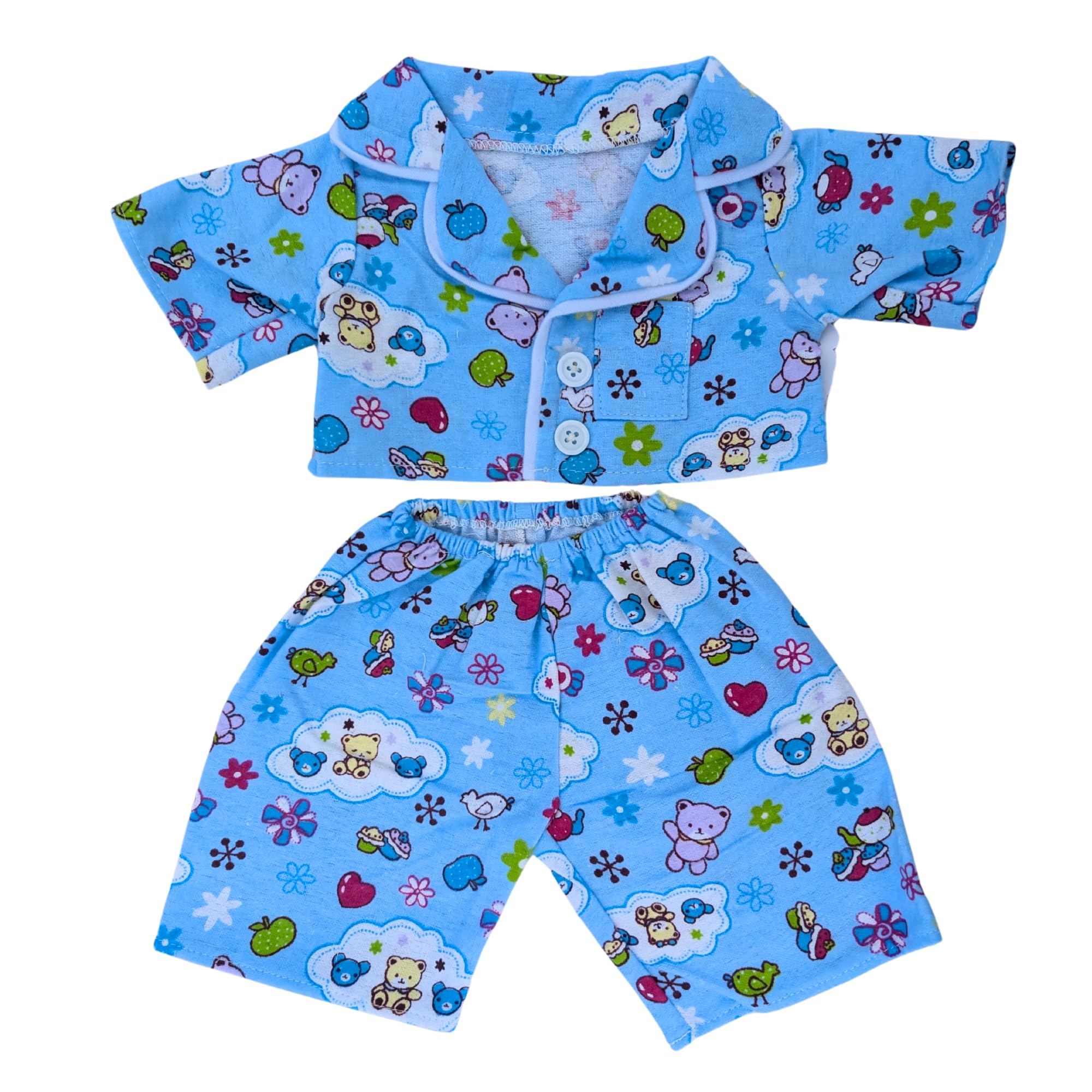 Adorable Blue Pyjamas - PJ Nightwear 16"/40cm - Teddy Bear Clothes Outfit