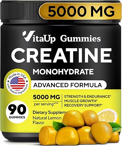 Gomitas de monohidrato de creatina para hombres y mujeres Creatina monohidrato fabricada en Estados Unidos para hombres 5000 mg por porción Apoya