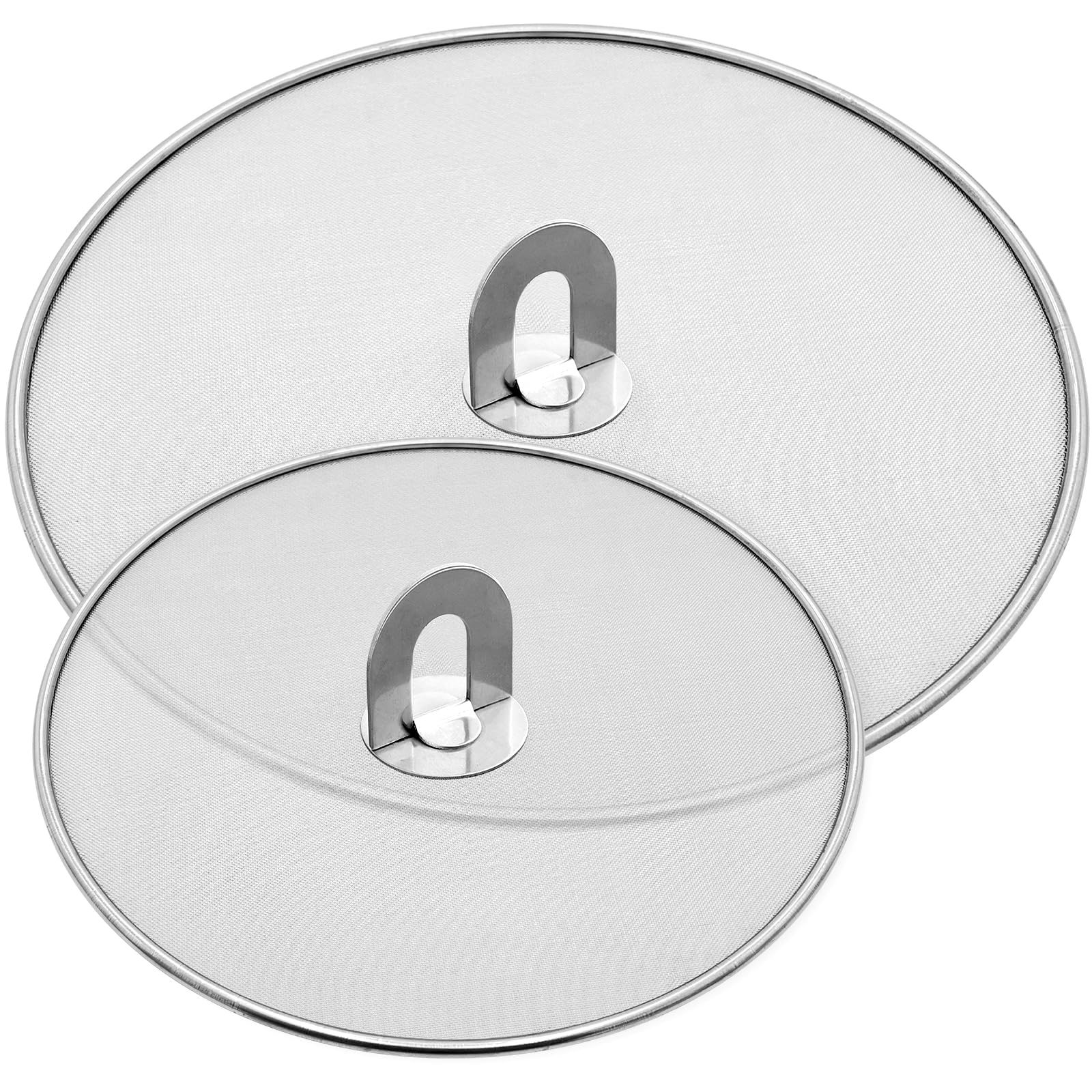 Apidgrowth Splatter Screen for Cooking - Stainless Steel Grease Splatter Guard for Frying Pan, Ultra Fine Mesh Lids Set of 2(10"& 13")