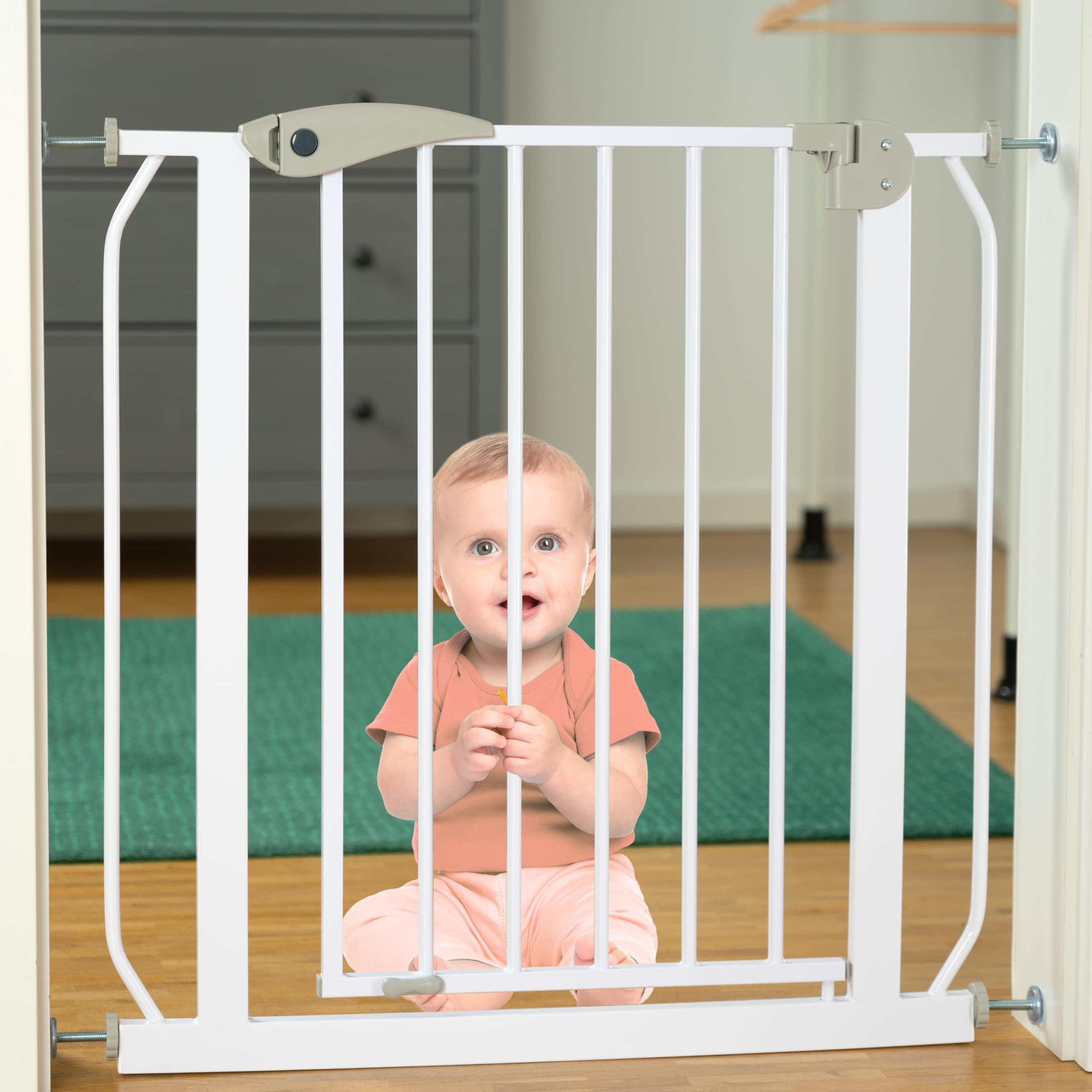 ib style® Berrin ! Gagnant du Test ! Barrière de sécurité 58-175 cm | sans perçage| Auto-Close | 58-67 cm