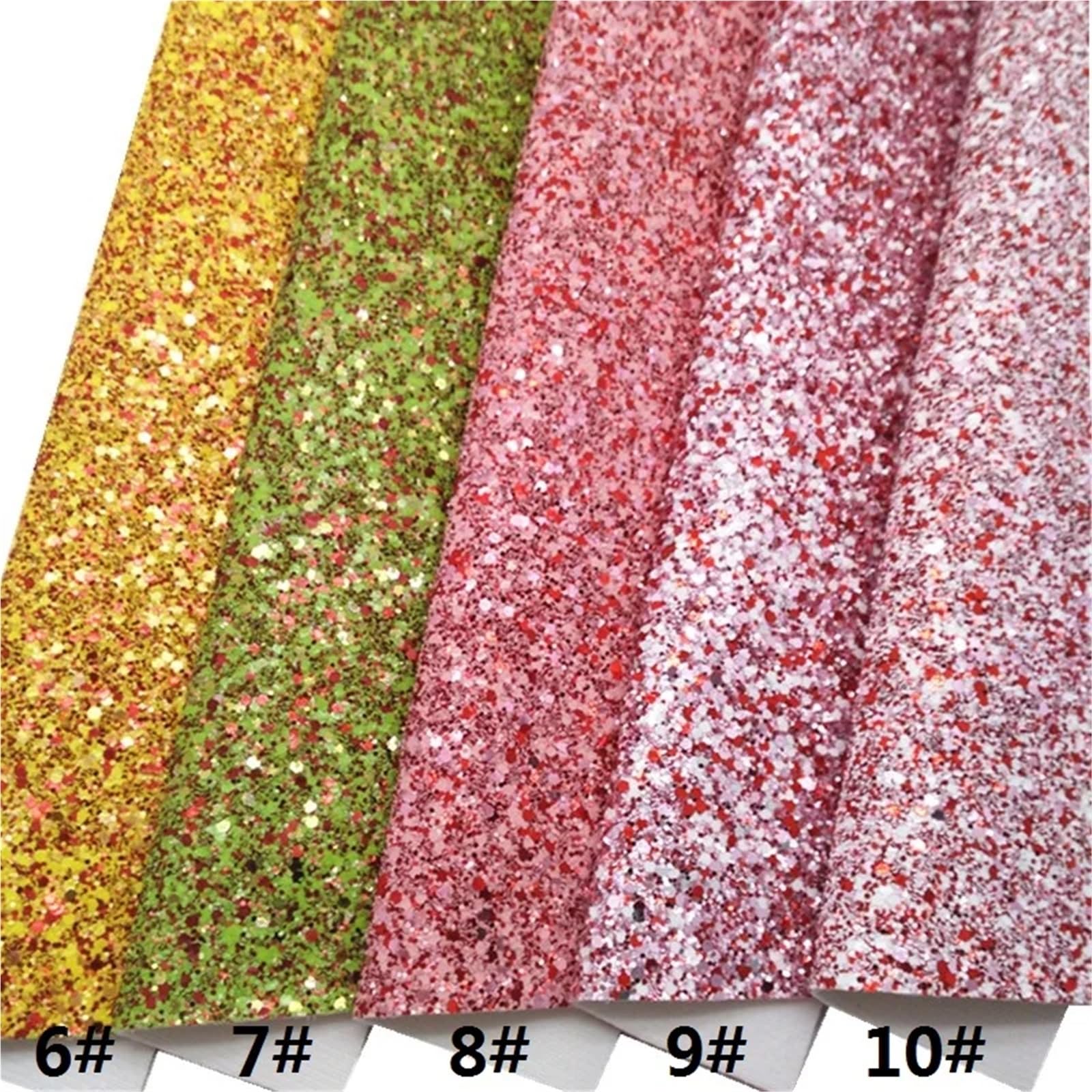 Tela de vinilo sintético con base fieltro cuero purpurina gruesa roja for manualidades, lazos, bolsos, mini rollo 30 x 134 cm para manualidades(7-30X134CM)