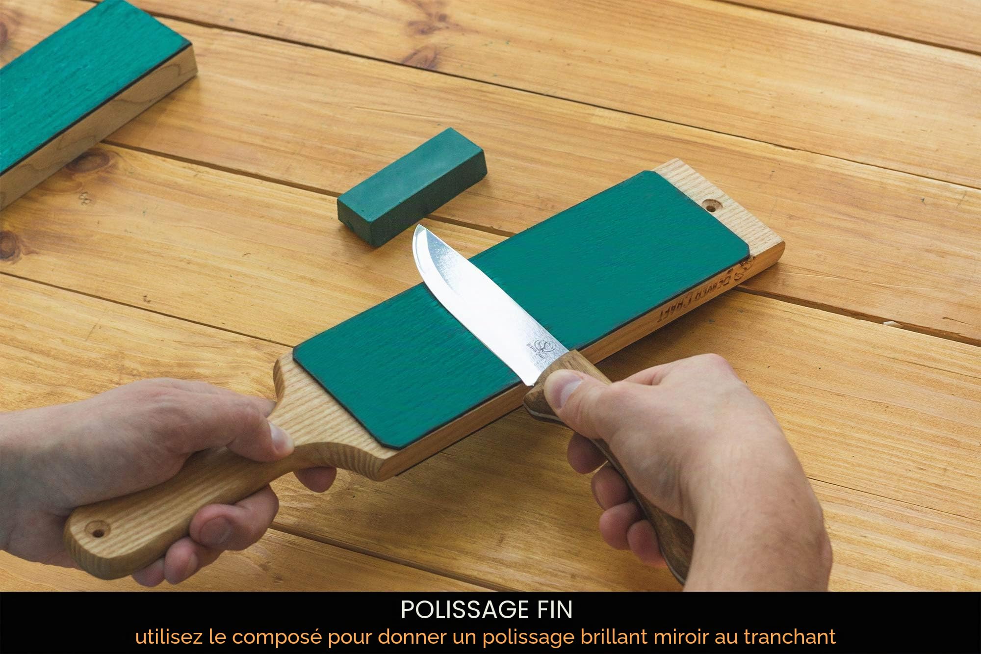 BeaverCraft Pâte d'Affilage Verte (Lot de 2) 100g – Pâte à Polir Fine pour Cuir, Ciseaux et Outils de Sculpture – Composé de Polissage pour Affûtage, Finition et Lustrage – Kit Entretien Lames – PP02