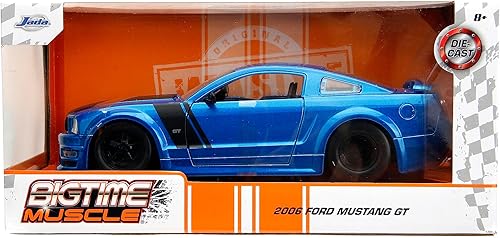 Miniatura 2 de Jada Big Time Muscle 124 2006 Ford Mustang GT - Auto fundido a presión (azul caramelo)