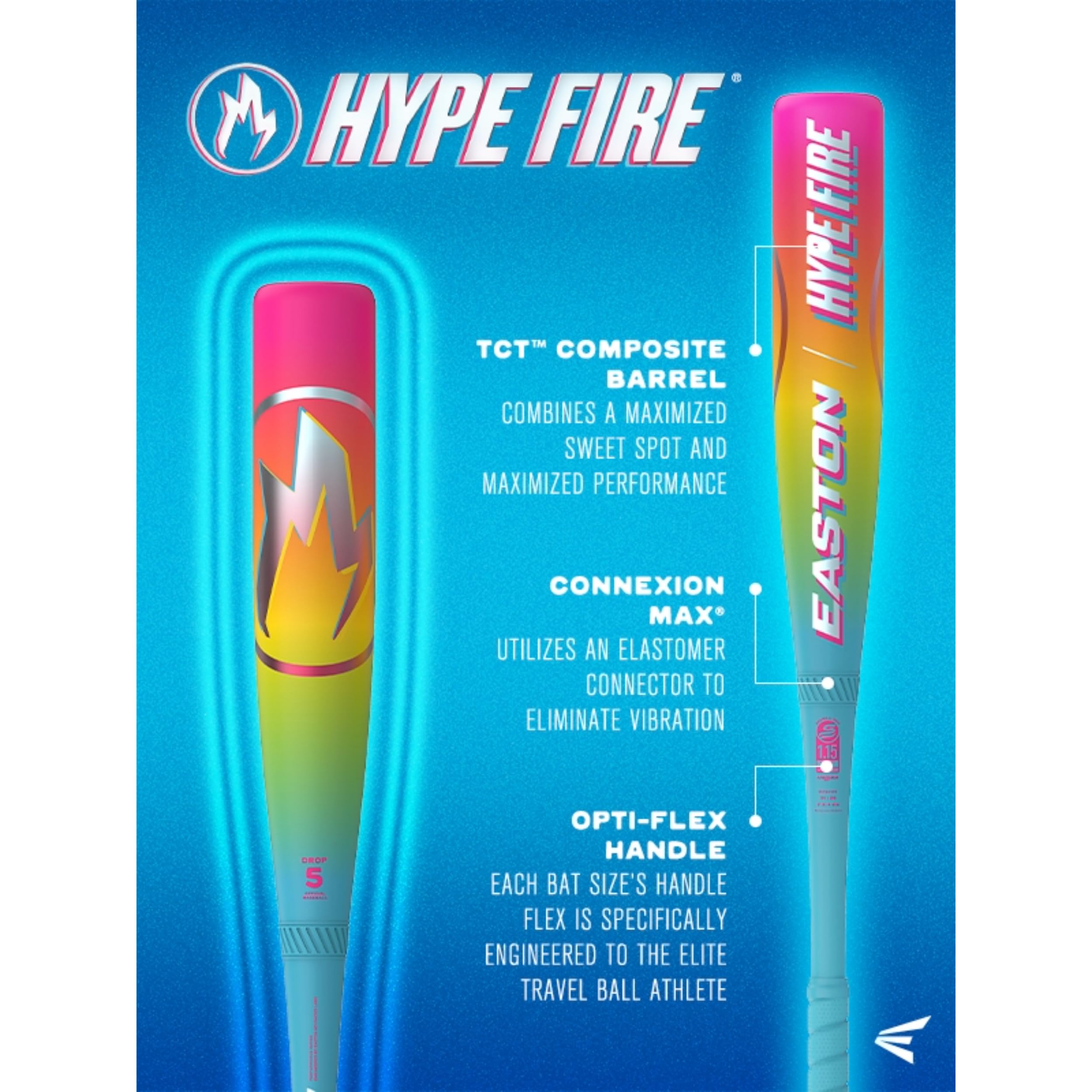 Amazon | Easton | 2026 | Hype Fire 野球バット | USSSA | -5 | 2 3/4