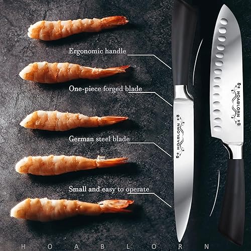 Miniatura 4 de ChefHoablorn Juego de cuchillos de bloque, juego de cuchillos de cocina de 15 piezas, cuchillo de chef profesional alemán de acero inoxidable, juego