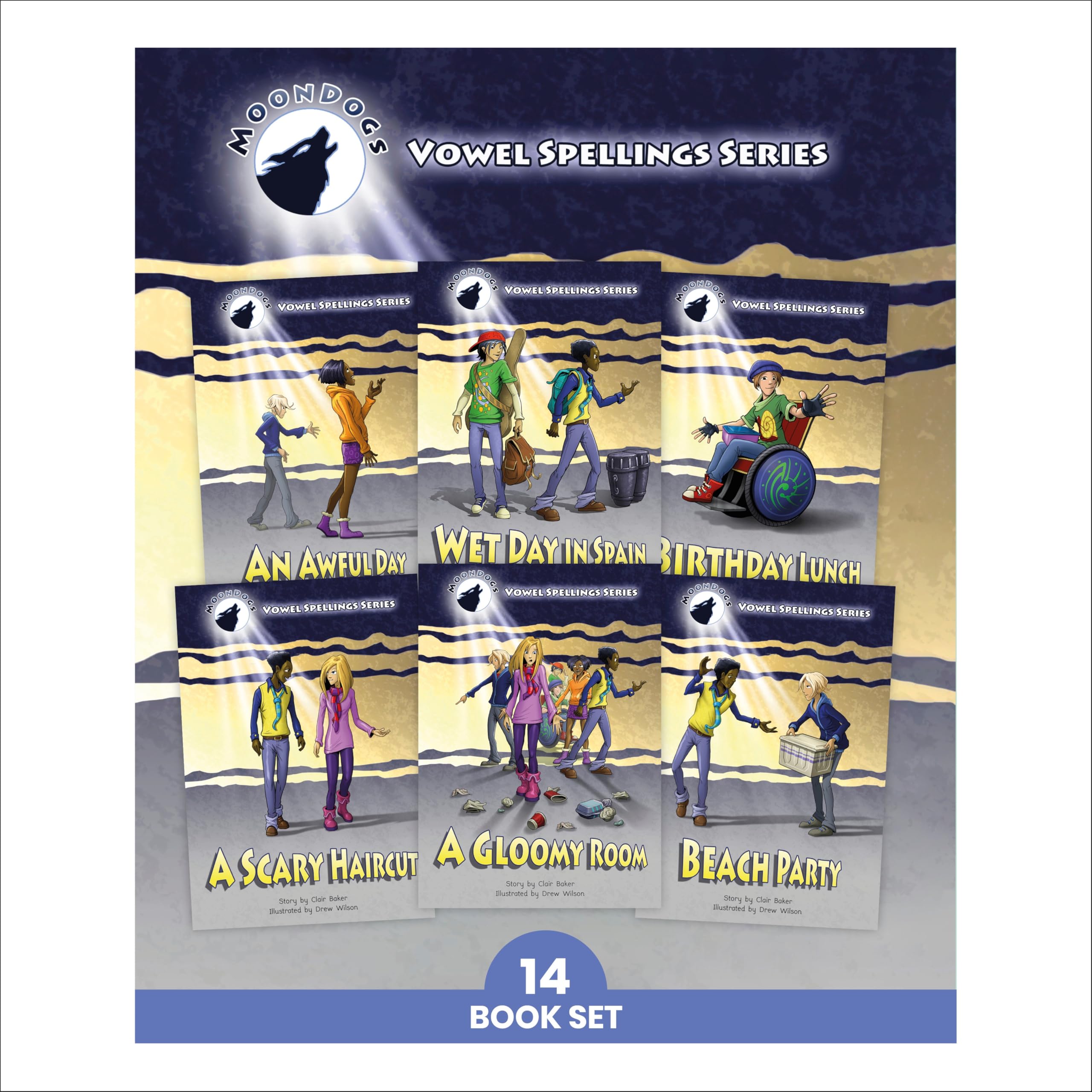 Phonic Books Moon Dogs Set 3 Vowel Spellings Decodable Books for Older Readers (Two Spellings for a Vowel Sound) (Phonic Books Catch-Up Decodable Readers)