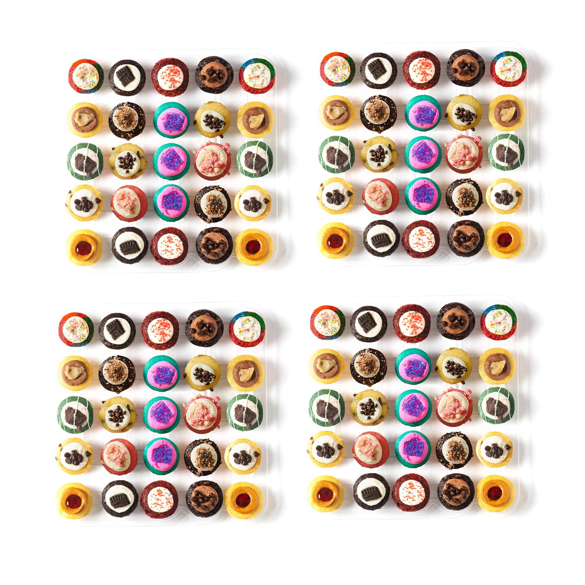 Baked by Melissa Cupcakes - Latest & Greatest - Assorted Bite-Size Cupcakes - 12 Flavors Include: Red Velvet, Triple Chocolate, Cookie Dough & More (100 Count)