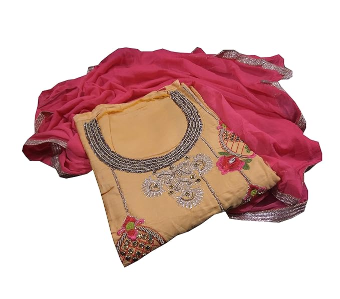 stone work churidar materials