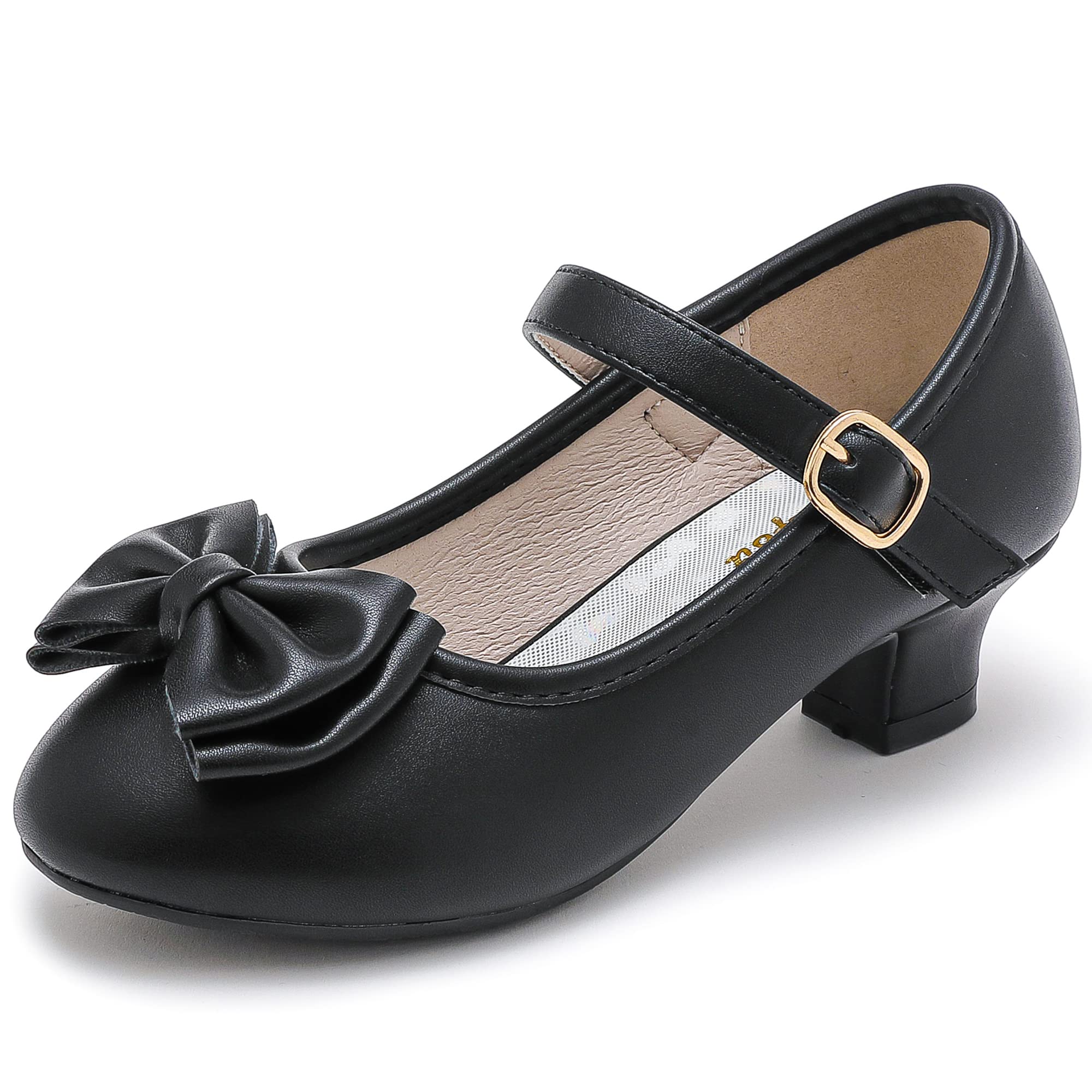 Walofou Flower Girls Wedding Party Heel Princess Shoes Flats for Kid Toddler