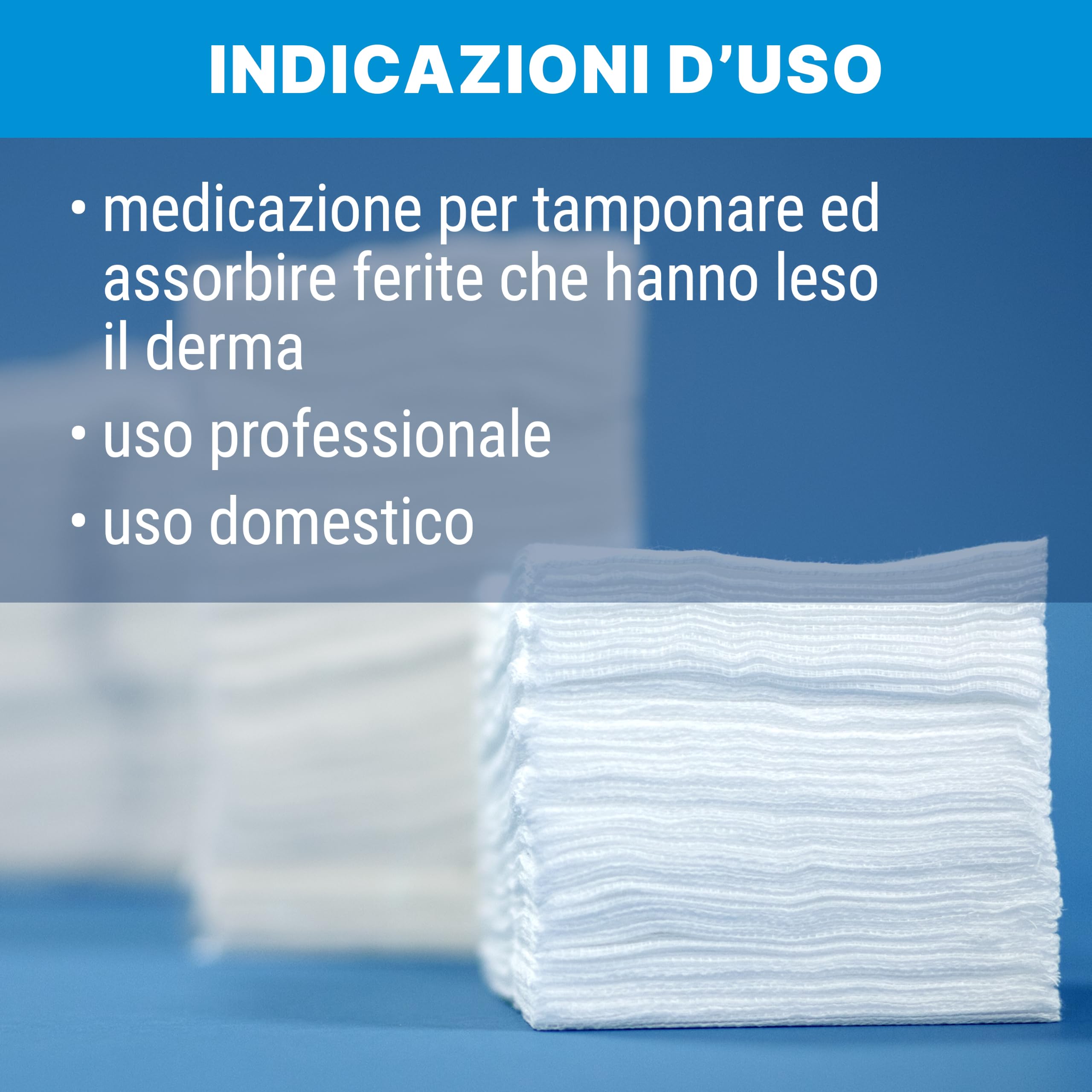 DEALFA 5 PCS Compresses de Gaze Laparotomie Stériles – 40x40 cm – 4 Couches avec Fil Radiopaque RX – Couleur Blanche – Double Enveloppe Stérile de 5 Unités – Lot de 5 Double Enveloppes