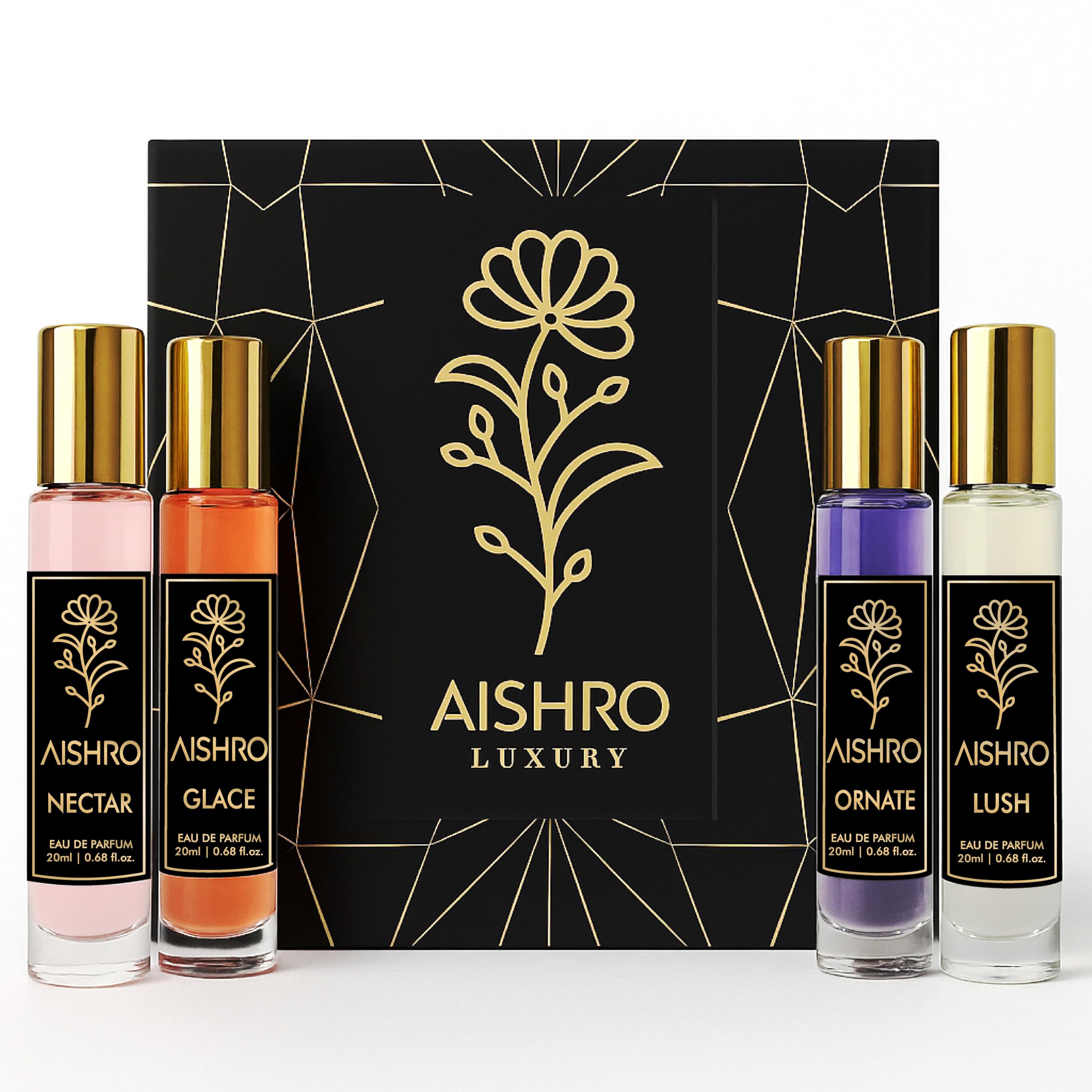AISHRO Luxury Women's Perfume Gift Set, 4x20ml EDP, Long-Lasting Premium Fragrances Collection-picture-15