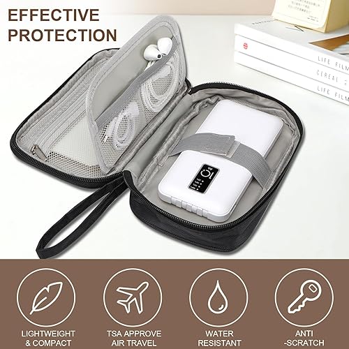 Miniatura 5 de Toplive Bolsa organizadora de cables de viaje, bolsa de almacenamiento portátil de accesorios electrónicos de viaje, bolsa de almacenamiento de gran