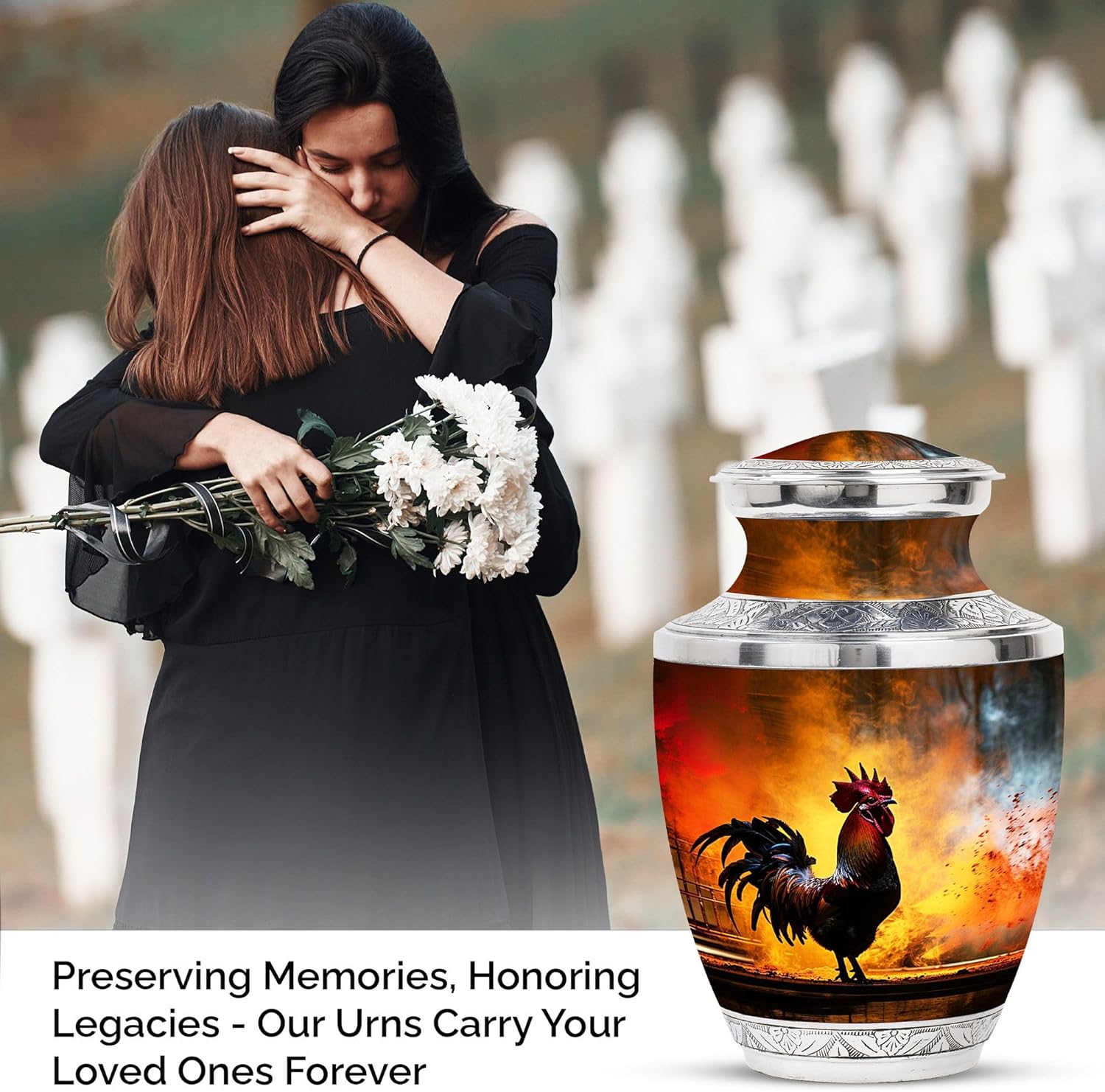 Chicken Urn - Funeral Urns - Urns for Ashes Adult Female Mom - Cremation Urn for Ashes - Cremation Urn Human Ashes (10 inch Pack of 1)