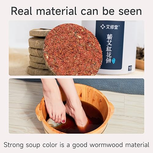 Miniatura 3 de AXT Baño de pies de hierbas chinas  baño de pies de ajenjo, cuidado de los pies de jengibre y ajenjo, elimina la fatiga, mejora el dolor de pies