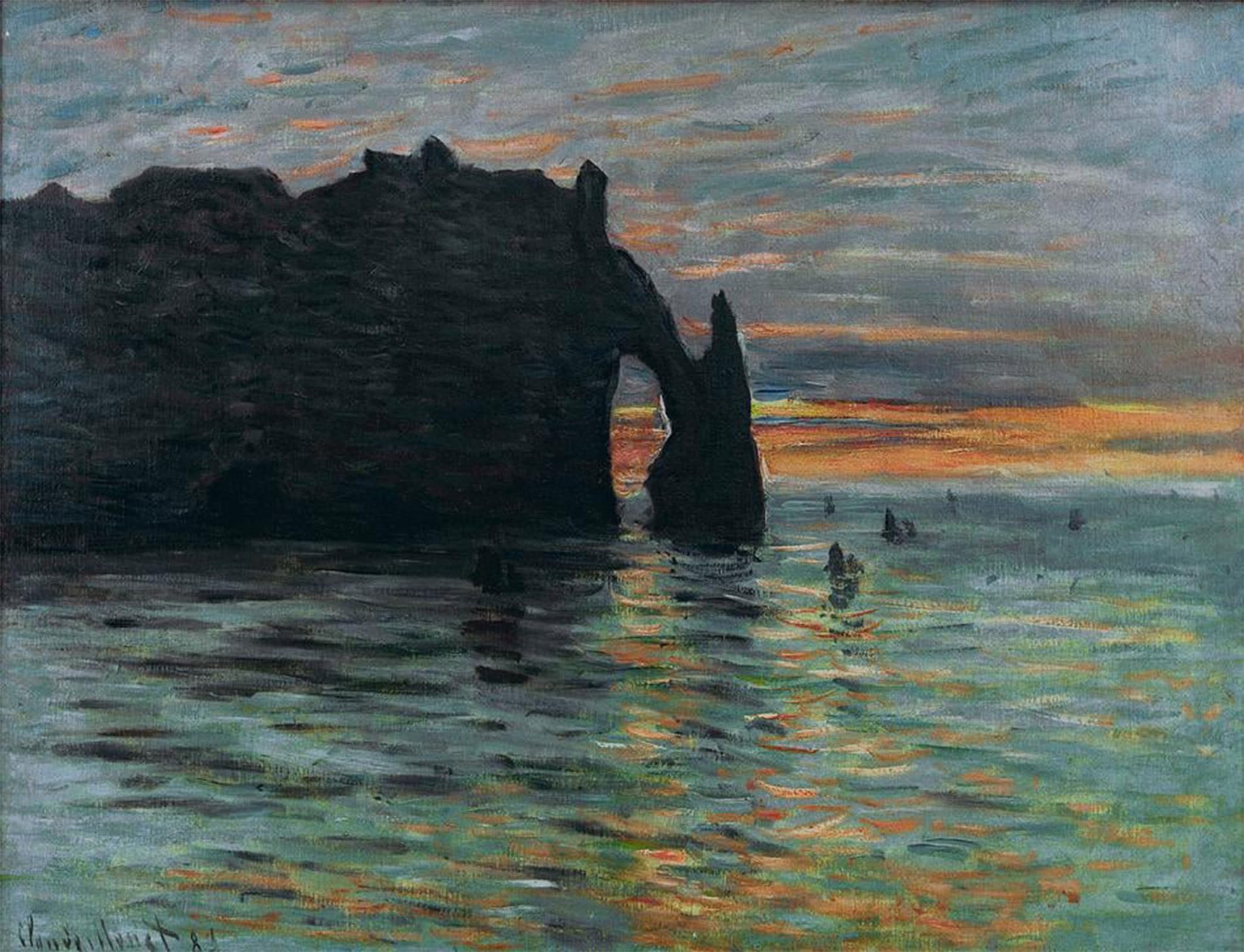 ARTXLXXBN Famous Print Painting Colorful Art Print Sunset by Claude Monet Canvas Art Decorations for Home Decor 60x90cm
