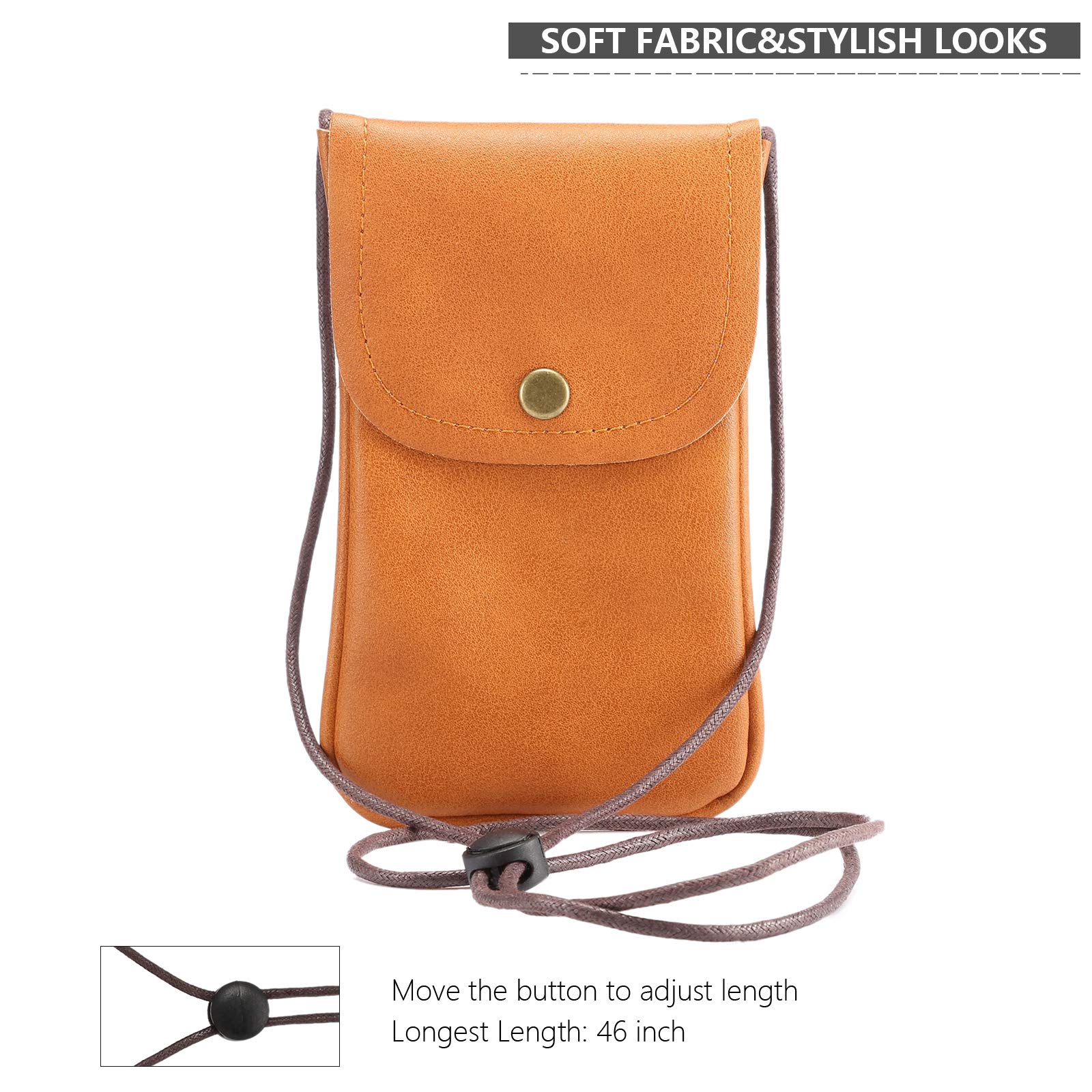バッグ Bagjack Smart Phone + Wallet Pouch w Amazon.com: Cell Phone Neck Pouch, Techcircle PU Leather