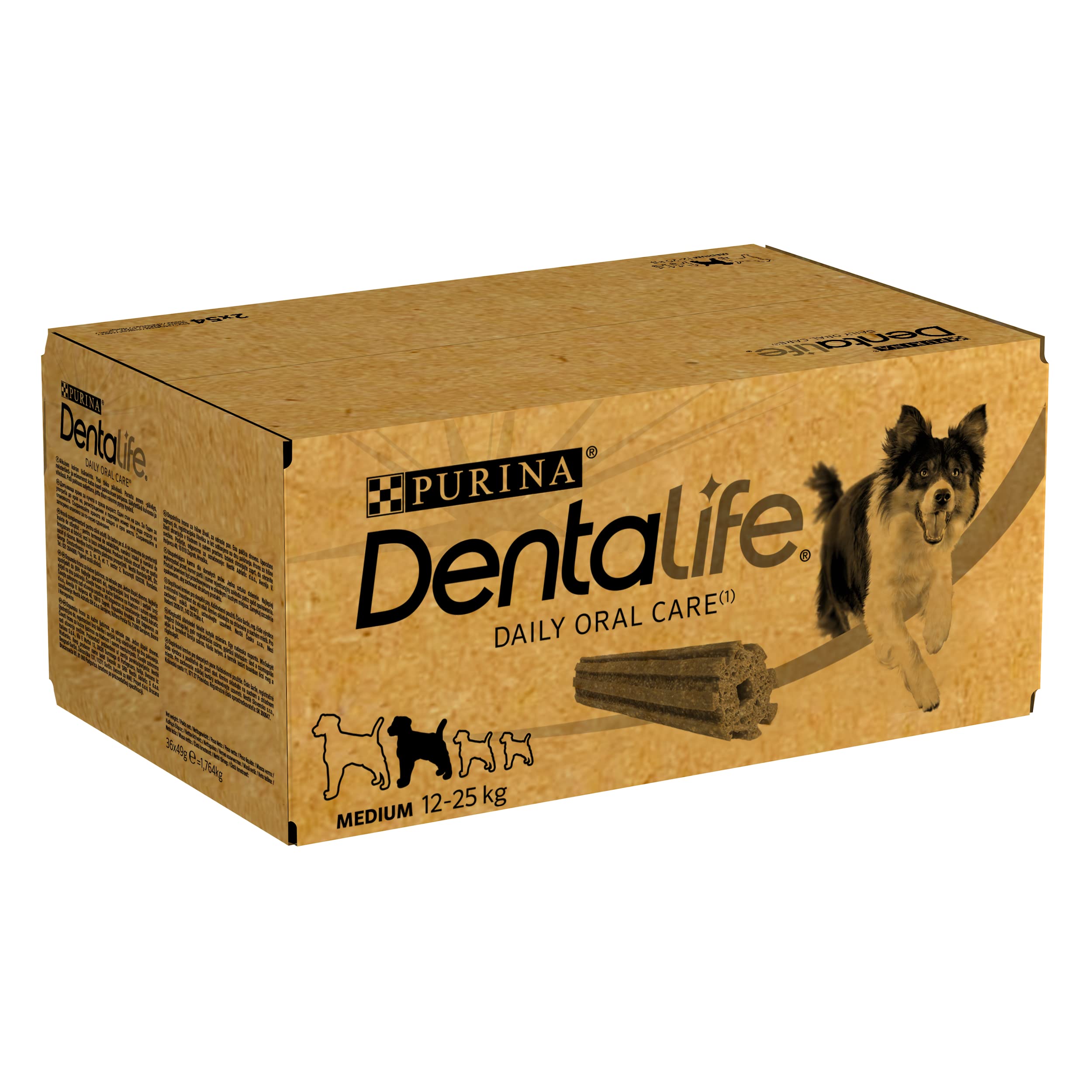 Dentalife Purina Medium - Snacks para perros medianos (multipack 84 sticks, 2 x 42) 960 g Pack de