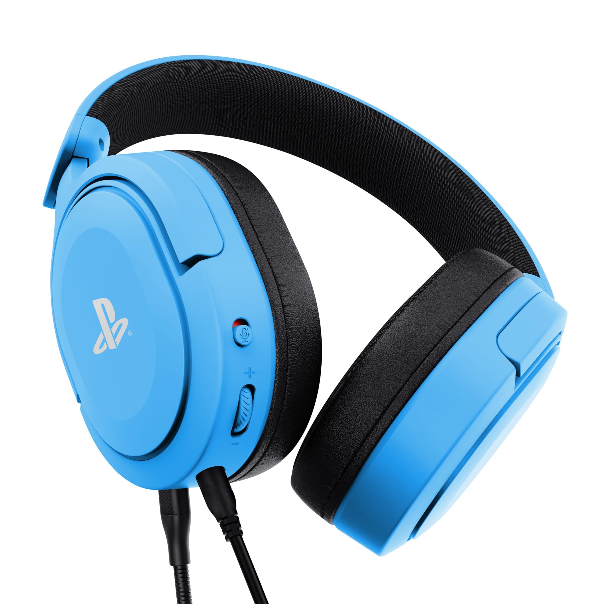 GXTrust 498B Forta Słuchawki Gamingowe PS5 / PS4, Licencja PlayStation 5, Kabel 1.2m, Przetworniki 50mm, Audio 3D, Odpinany Mikrofon, Przewodowy Zestaw Słuchawkowy Wokółuszny, Niebieski