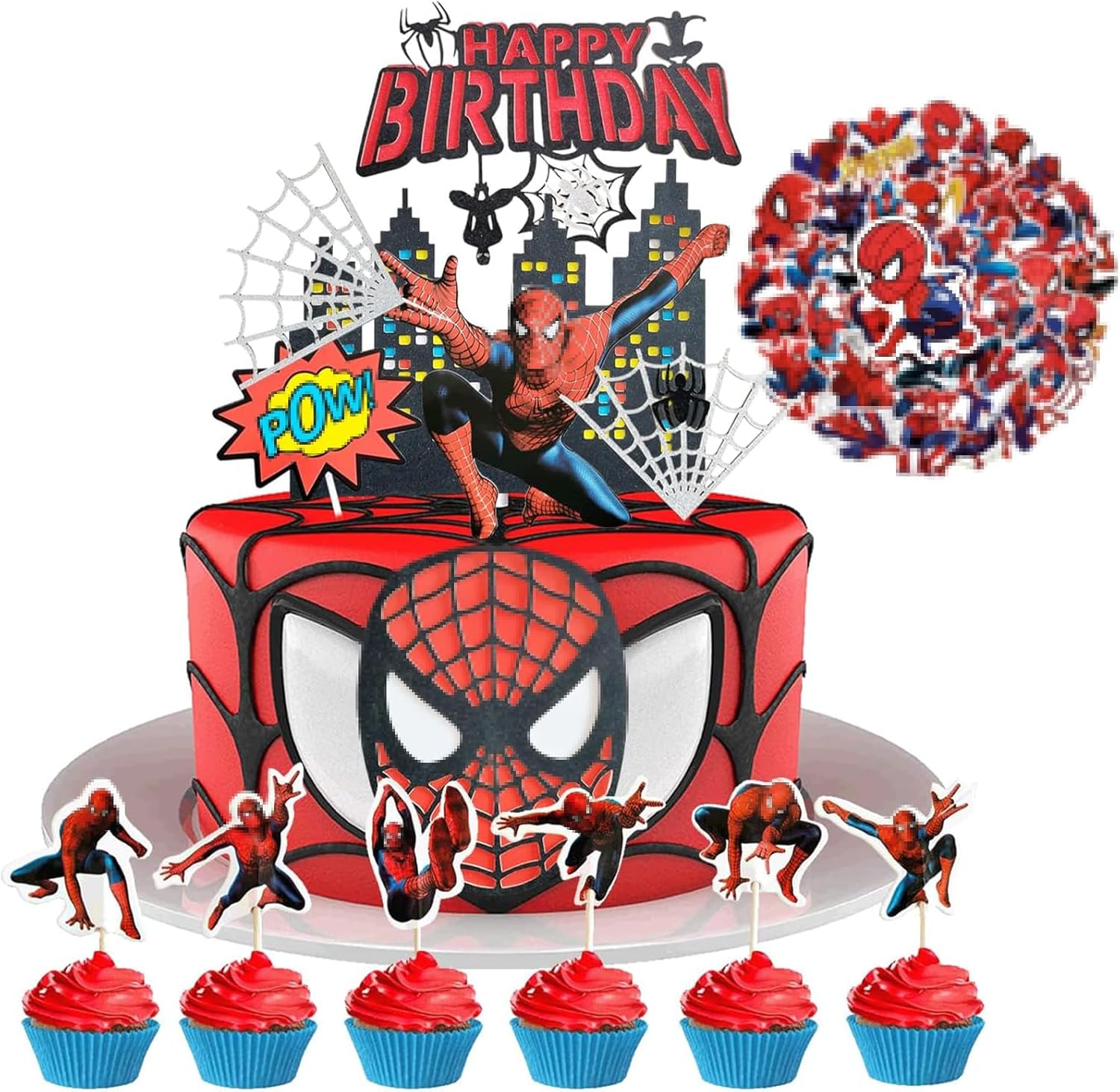 Rennwagen Cake Topper Set - Auto Geburtstag Deko Für Kinder Torten