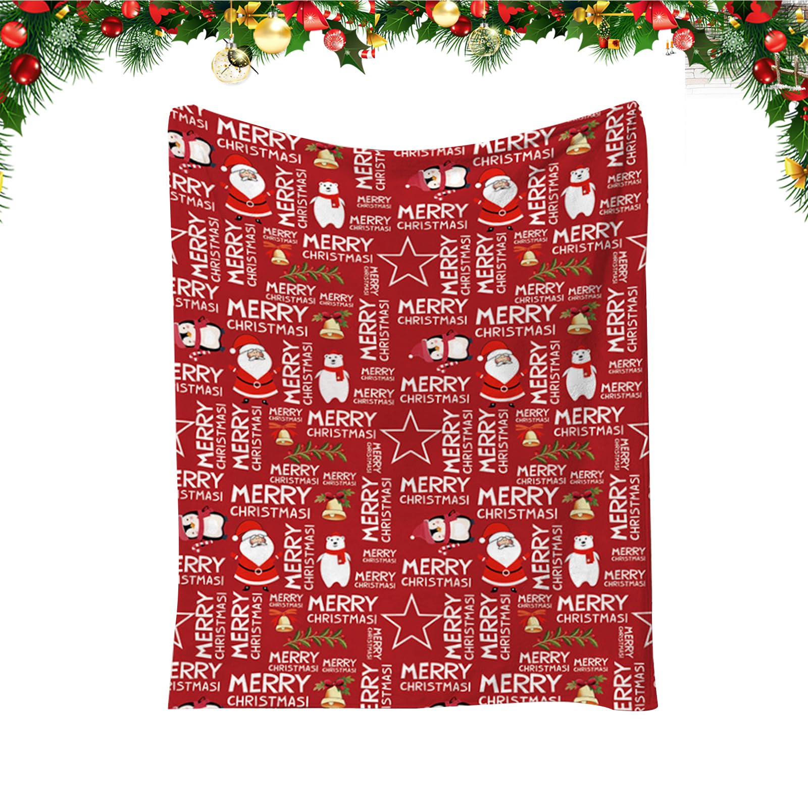 Christmas Fleece Throw Blanket,70x100cm Fluffy Flannel Blanket Throw for Sofa Bed Couch,Green Christmas Tree Microfiber Blanket,Soft Warm Throw Blanket for Boys Girls,All Season for Xmas Kids Adults