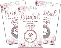 Vista 16 de Tarjetas de juego para raspar para despedida de soltera, boletos de lotería nupcial de hierba de las Pampas, ideas de juegos de despedida de soltera