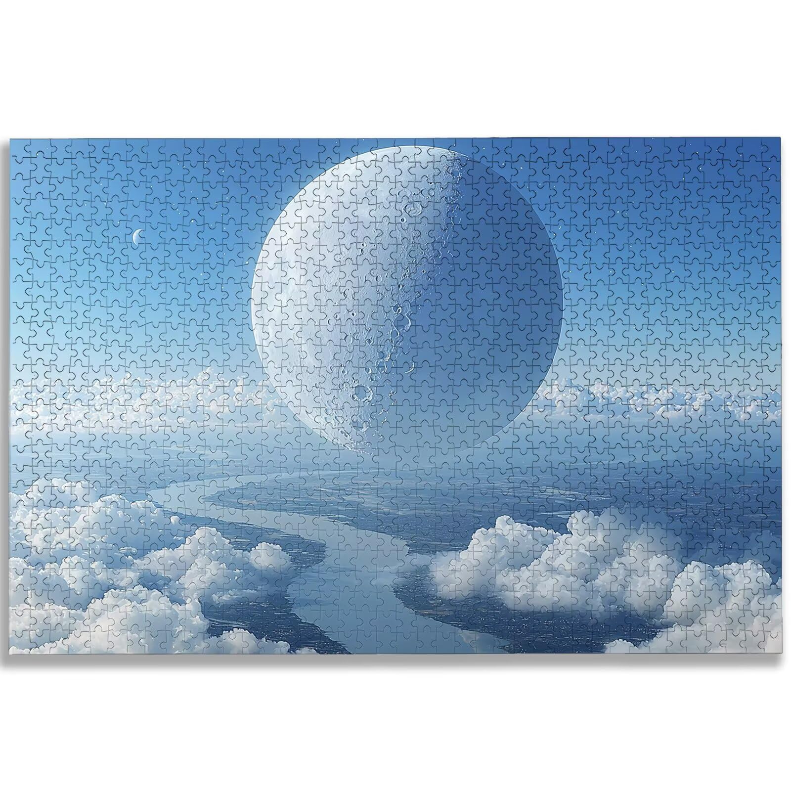 Puzzle 1500 Piezas, Puzzle Luna con Caja para Adultos, DIY Fantasía Rompecabezas Madera para Adultos, 1500 Piezas Rompecabezas Desafiante, para Decoracion Hogar, Regalo Mujer, Regalo Hombres, -2282