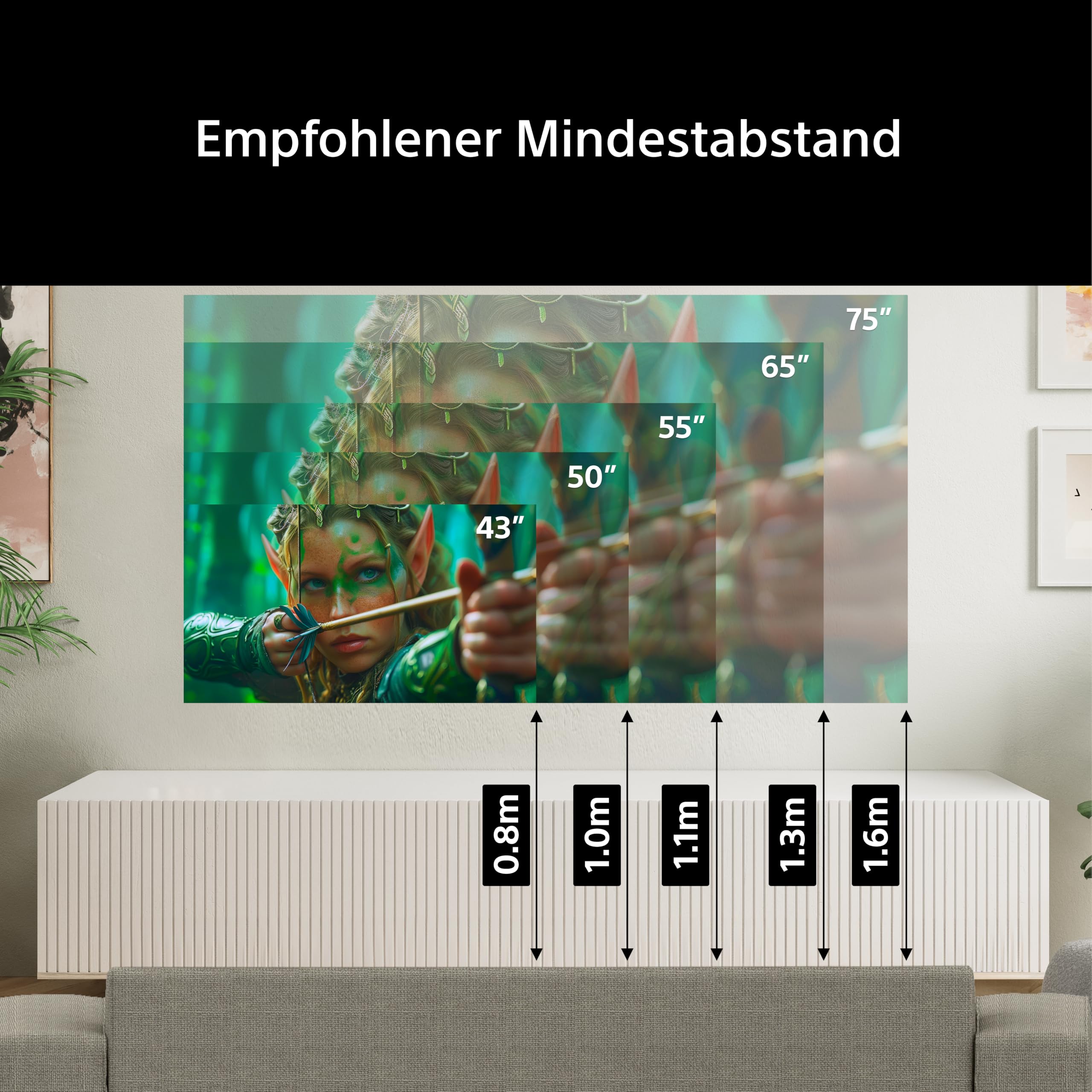 Sony BRAVIA 2 II 43 Zoll Fernseher, 4K Smart TV (Google TV), X1 Prozessor, 4K-Upscaling, Fernseher mit Dolby Atmos und DTS:X, PS5-Kompatibilität, 43S20M2, Modell 2026