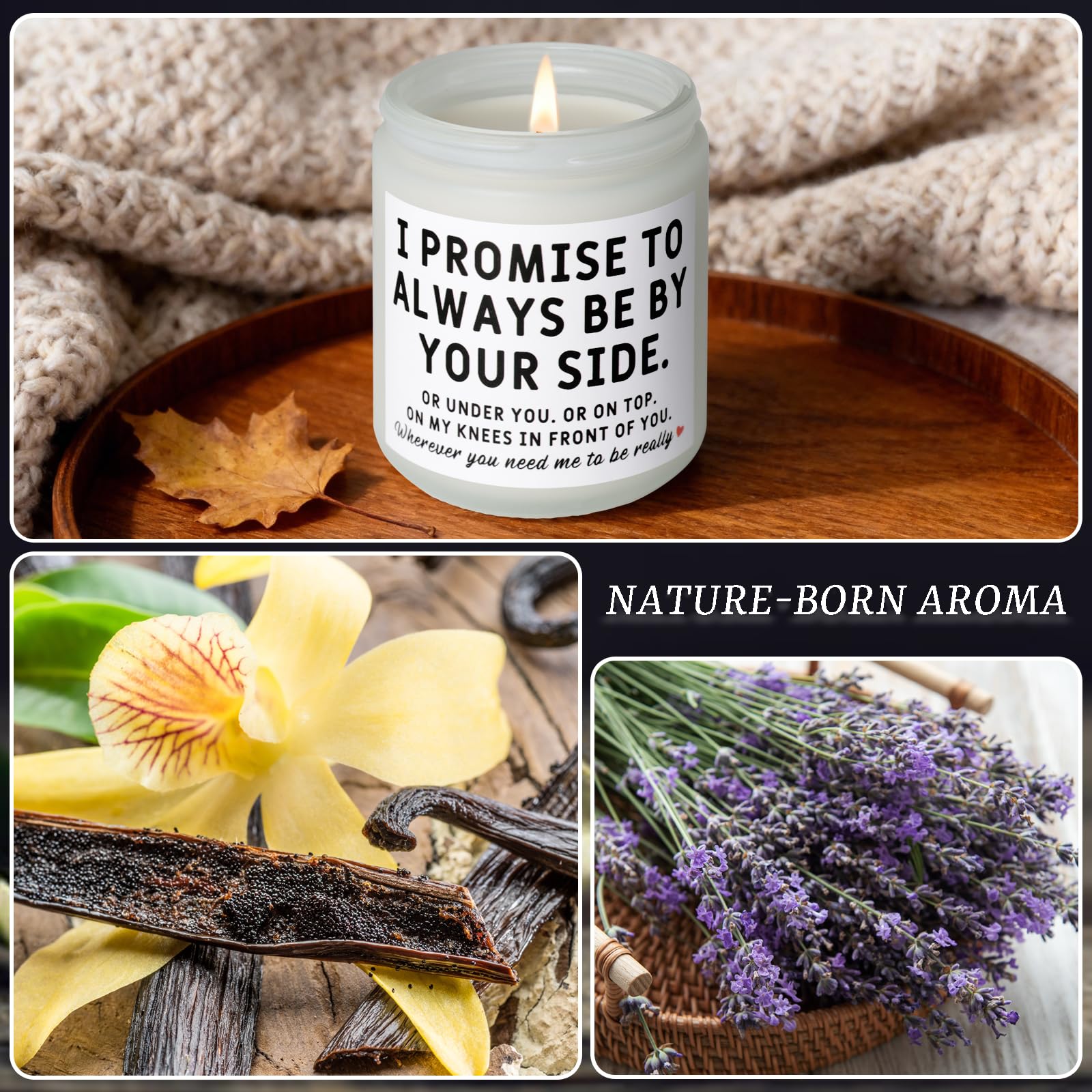 Cadeaux pour lui, cadeaux de Noël amusants pour petit ami, mari, homme, idée de cadeau d'anniversaire « I Love You » - Idée cadeau romantique pour Noël - Cadeau unique pour homme - Bougie vanille