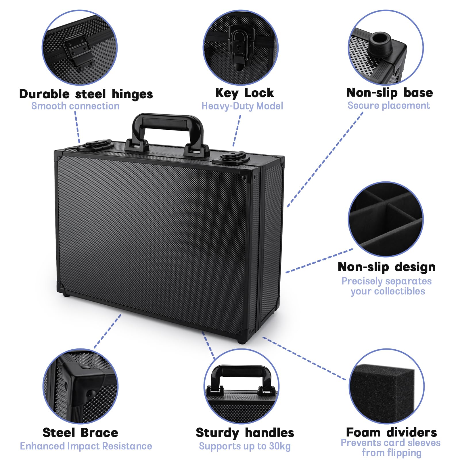 Top Loaders Boîte de Rangement,Cartes Graduées Box pour Cartes Sportives, Boite Rangement Carte Compatible avec 600+ Top Loaders ou 130+ 35pt One Touch