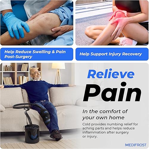 Miniatura 5 de REATHLETE MEDIFROST Máquina de terapia de frío | Rodillera y hombro ajustable | Máquina de hielo portátil de circulación fácil de usar | para