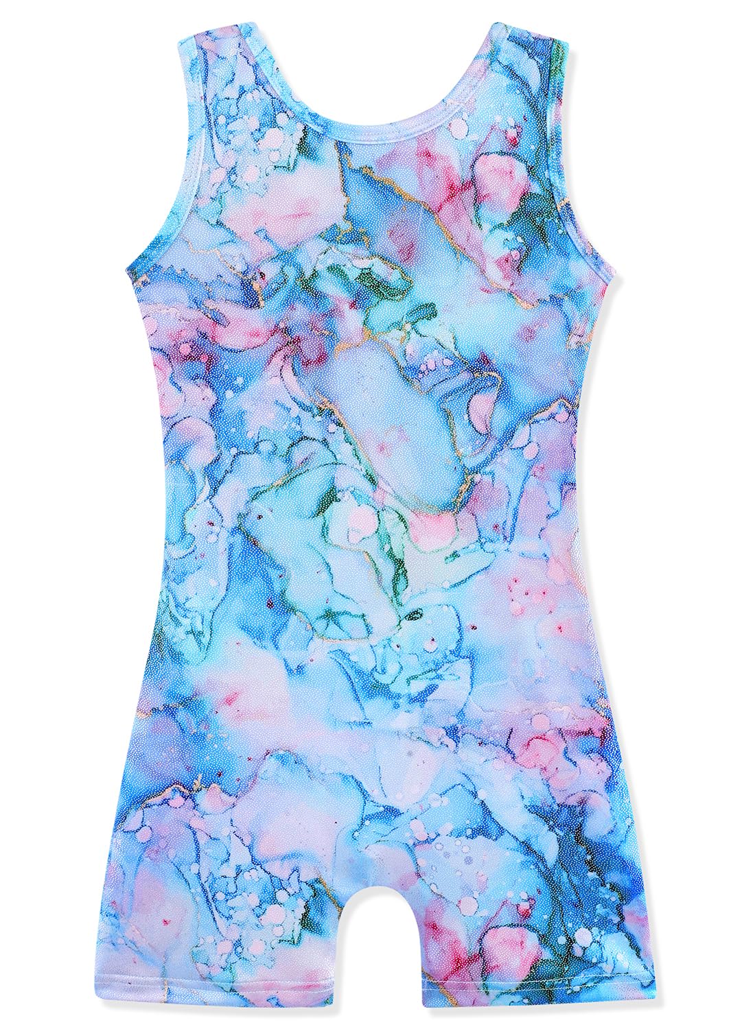 HOZIY Gymnastics Leotards for Girls with Shorts Toddlers Biketards Rainbow Unicorn Dinosaur Mermaid Leopard Flower Galaxy