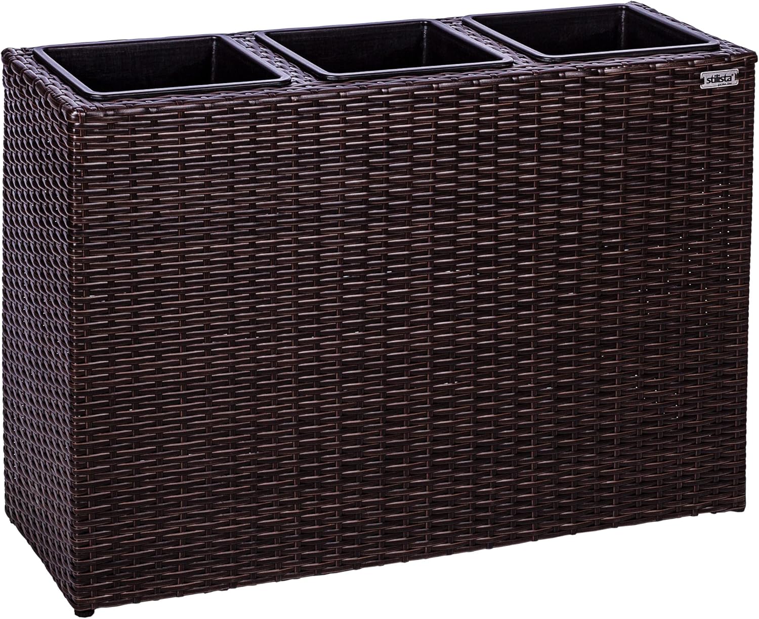 6 X Cassetta Da Balcone Fioriera Effetto Rattan Vaso Per - Foto 2