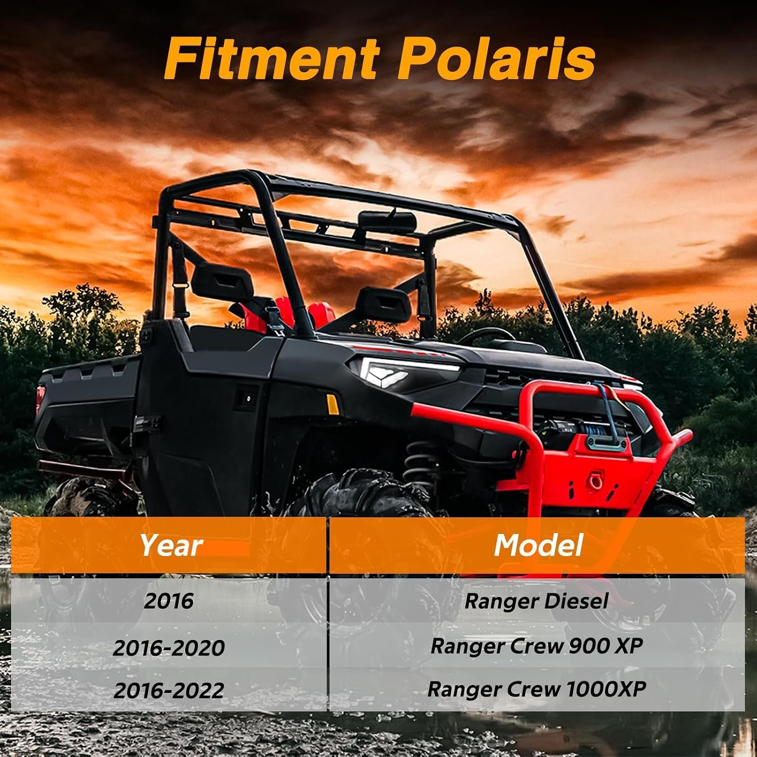 FUSCH 4 PCS Door Net Buckle Clips Compatible with Polaris Ranger Crew 900 XP 2016-2020 1000XP 2016-2022 Diesel 2016 40mm Male Buckle Mesh Door Side Safety Net Fastener Replace #: 5452505