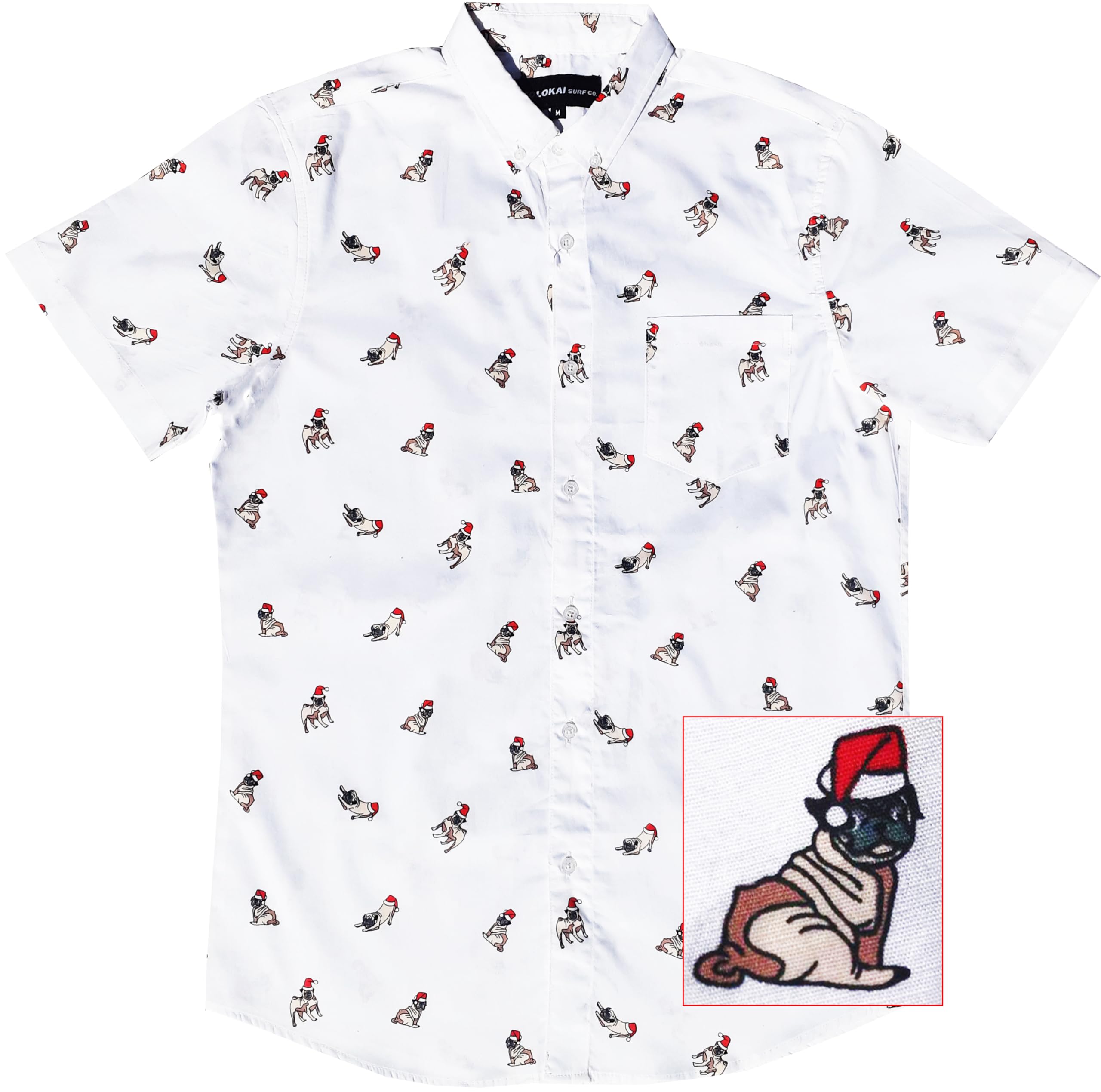 Molokai Surf Button Down Slim Fit Hawaiian Short Sleeve Shirts