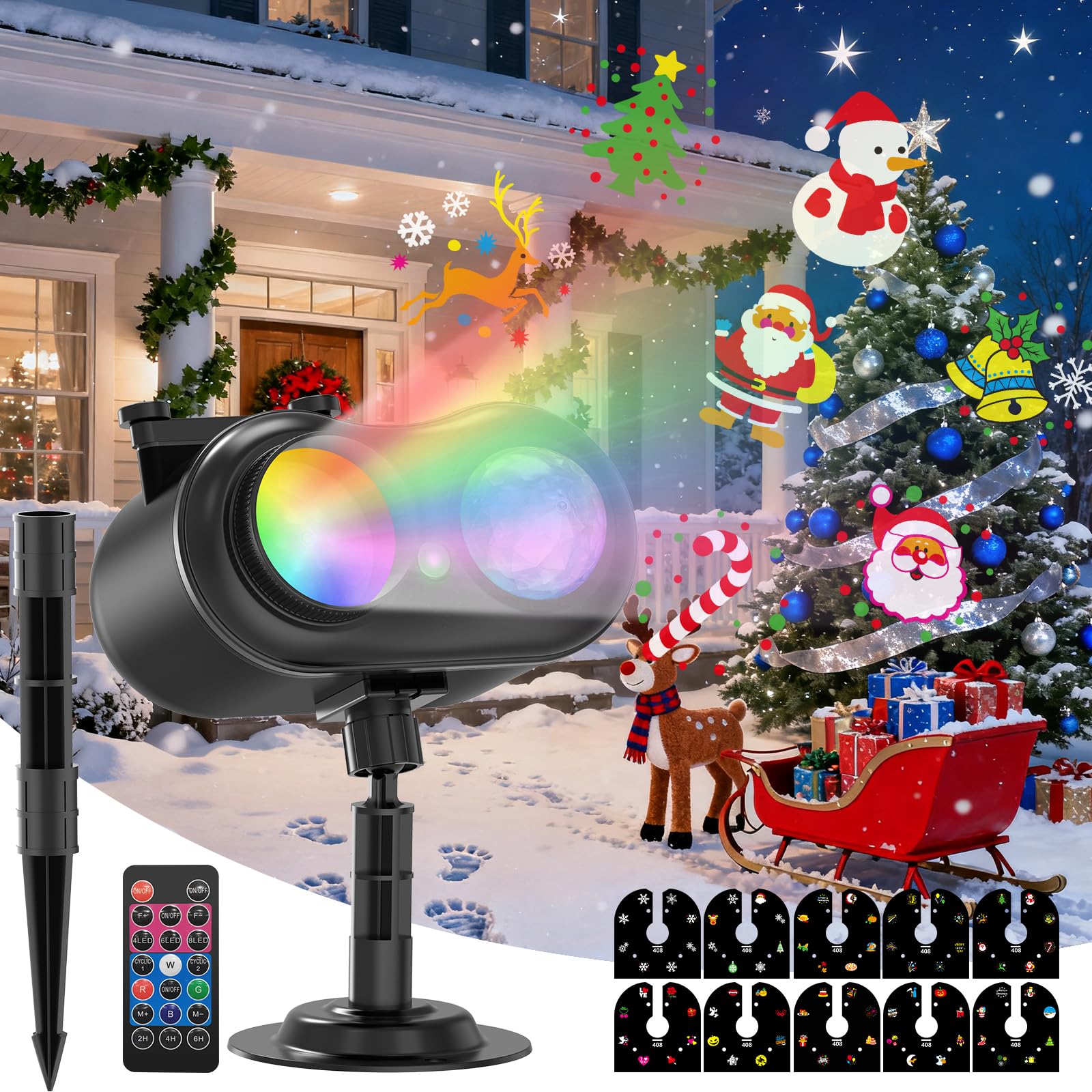 Snapklik.com : CEDIO Christmas Projector Lights Outdoor, 2025 Upgraded ...