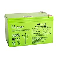U-Power - Batería piombo AGM Sigillata 12Ah 12V - Faston F2 6.3mm