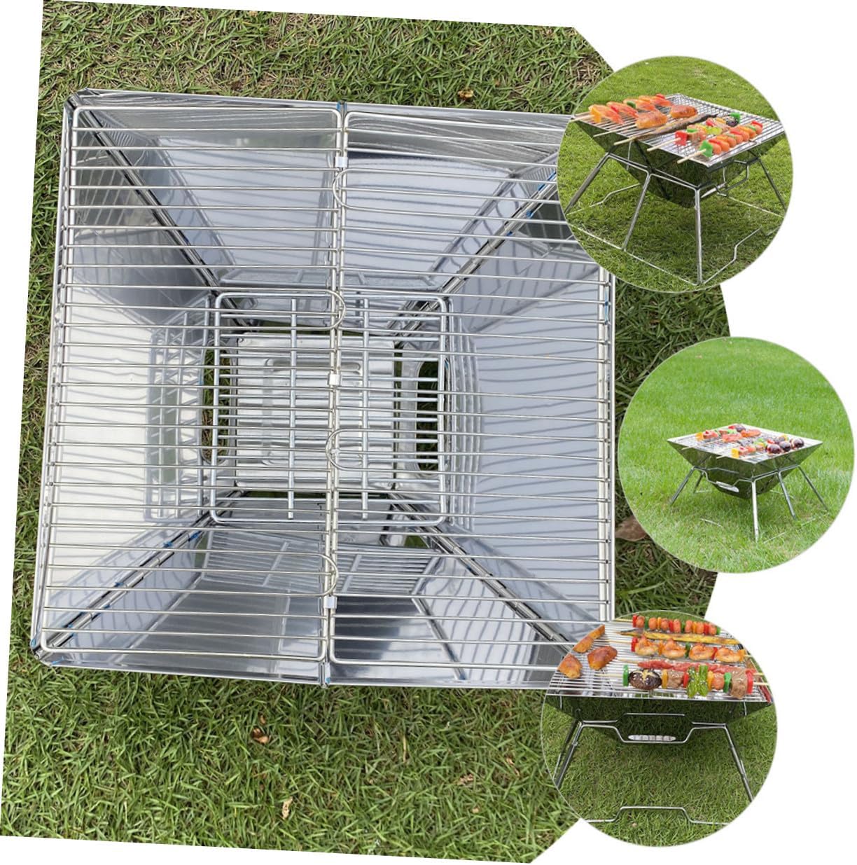 Ciieeo Portable Barbecue Grill Camping Accessory Wear-resistant Folding Barbecue Rack Professional Outdoor Cooking for Camping and Hiking
