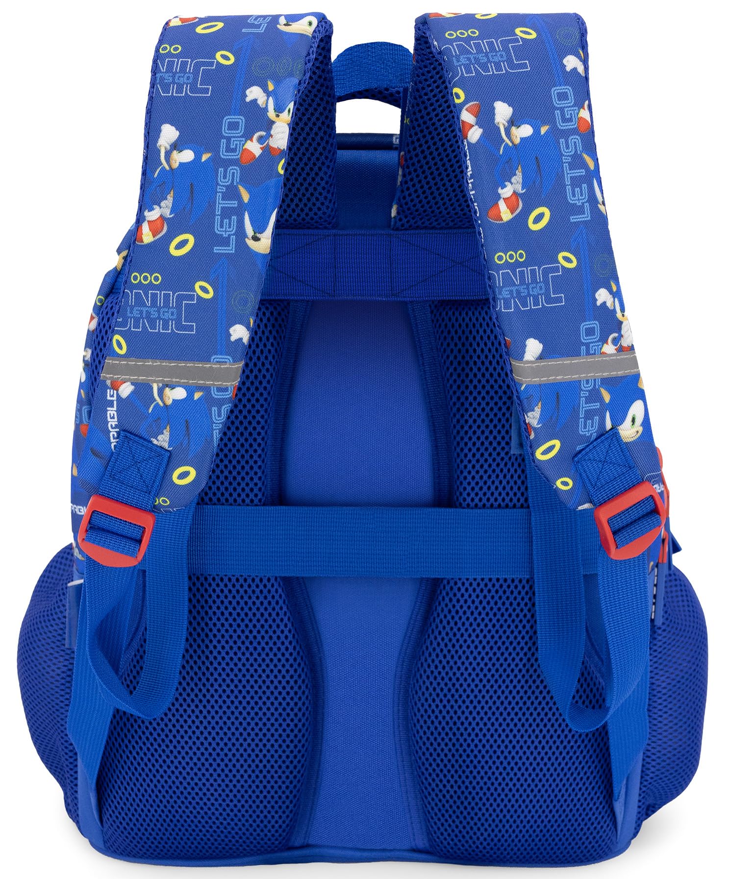 Clondo Zaino Scuola Elementare Bambino 43x33x20 cm – Multitasche Per Sonic Fan – Schienale Ergonomico, Spallacci Imbottiti, Tasche Porta Borraccia, Grande Capacità e Design Brillante | Scuola Elementare Bambino, Schienale Ergonomico, Spallacci Imbottiti,
