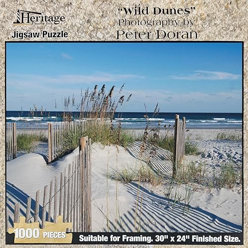 Miniatura 2 de Heritage Puzzle Wild Dunes - Rompecabezas de 1000 piezas para adultos, rompecabezas de playa de 1000 piezas, rompecabezas de playa de orilla del