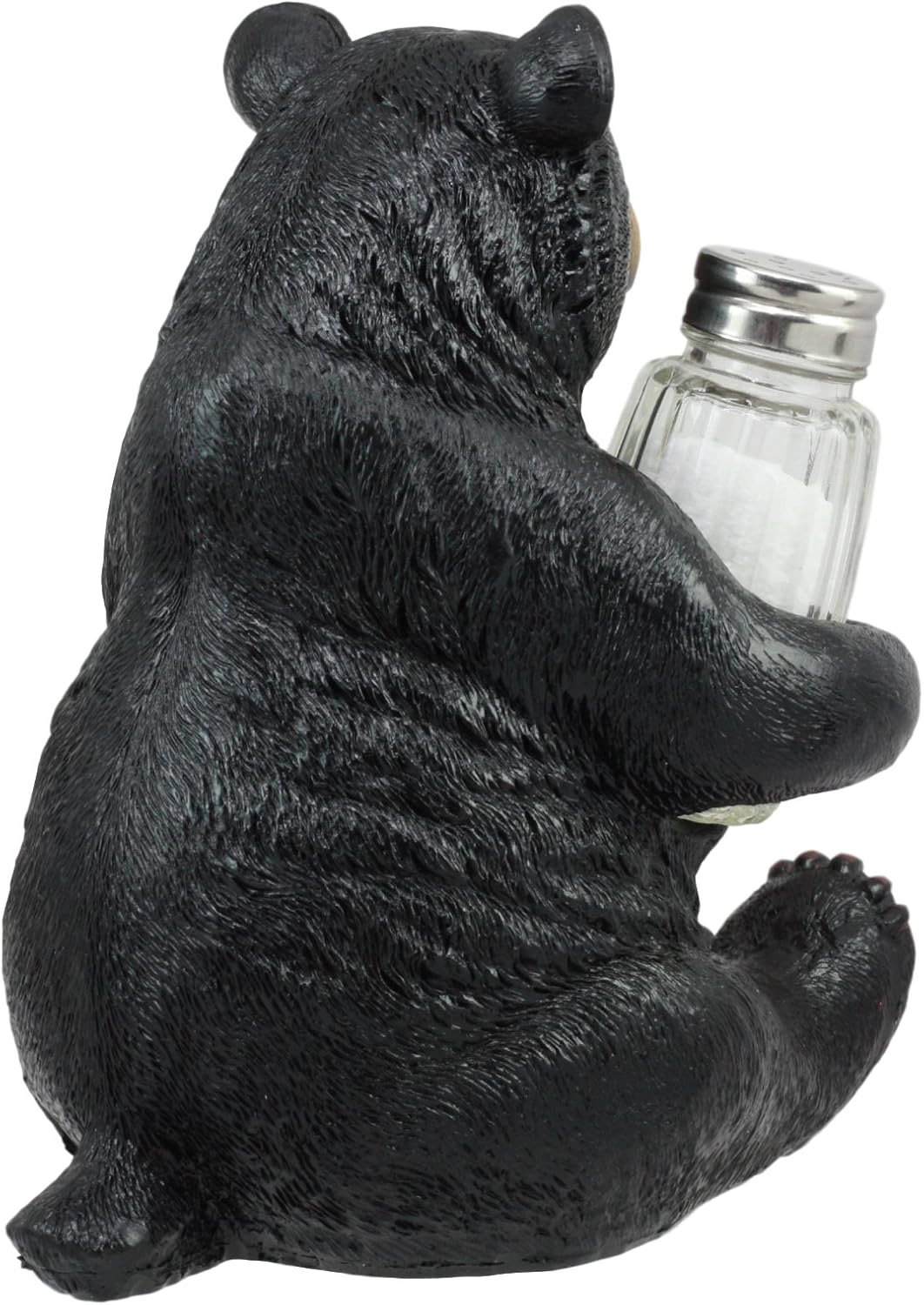 Ebros Cuddling Black Teddy Bear Salt And Pepper Shakers Holder Figurine 7"Tall With Glass Shakers As Rustic Cabin Lodge Country Home Decor Of Wild Animals Bears Cubs Perfect For Hunters Outdoors (1)