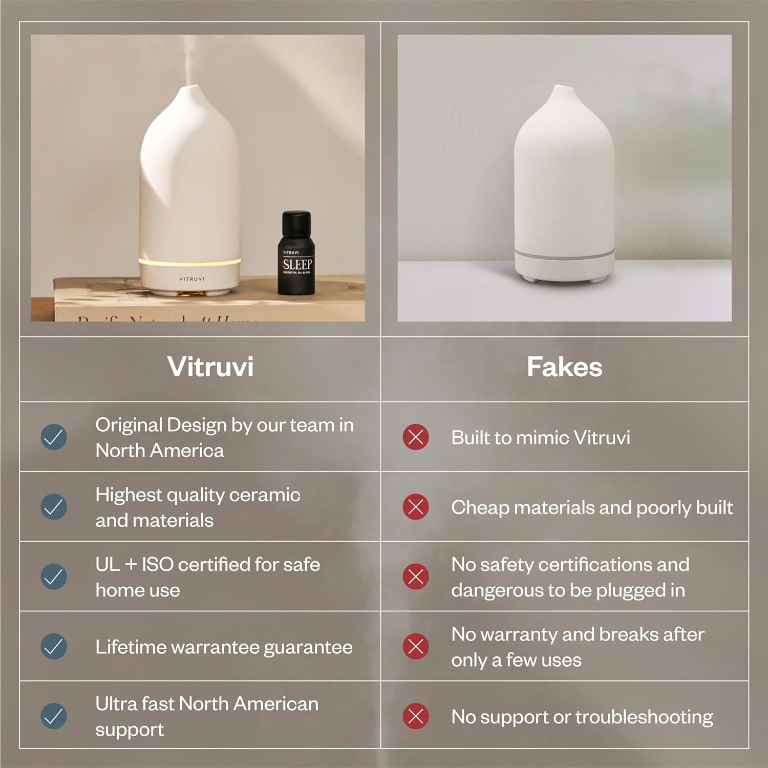 Vitruvi Stone Ceramic Ultrasonic Essential Oil Diffuser - Image 4