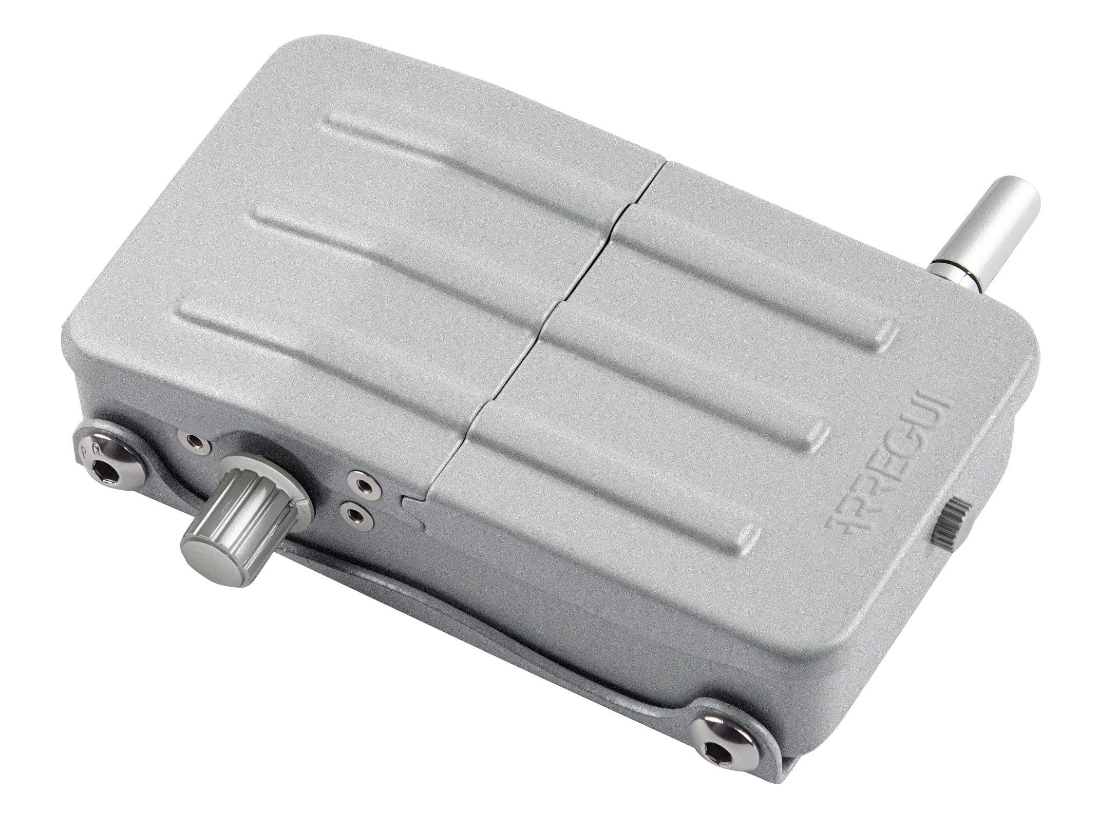 ARREGUI CI10P Cerradura de Seguridad Invisible para Puerta con 4 mandos a distancia | Antirrobo | Anti Okupas | Cerradura Electrónica para Puerta | Cerradura Inalámbrica | Cerrojo Interior | plata