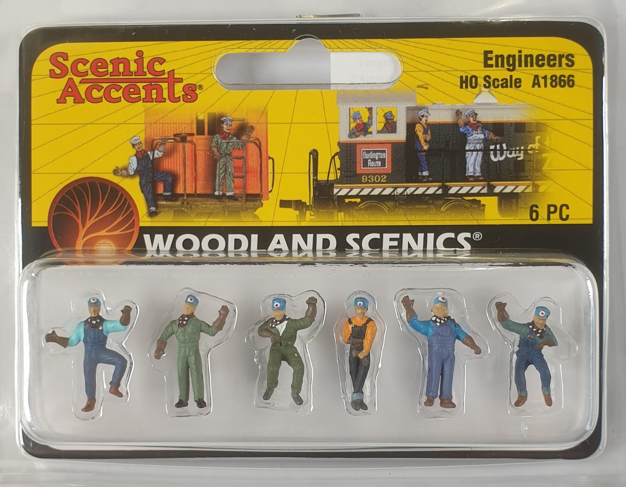 Woodland Scenics A1866 Engine Driver Machinist Figures for Locomotives Gauge H0 HO 1:87 Engineers