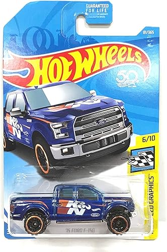 Hot Wheels 2018 50º aniversario HW Speed Graphics '15 Ford F-150 81/365, azul