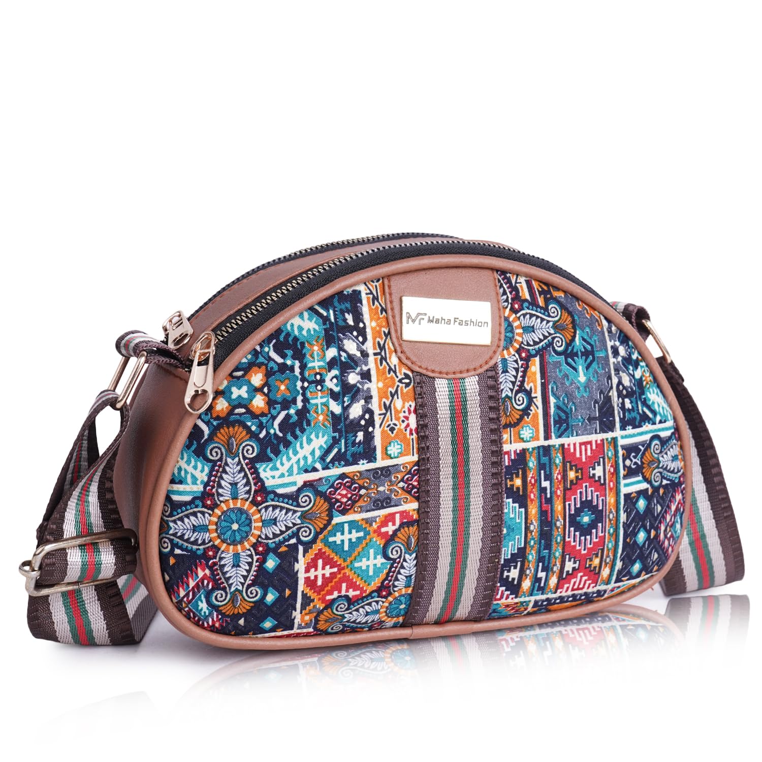 BFT Prime Ladies Sling Bag, Cotton, Adjustable Strap, Grey (Blue) (B0CZ74L2DP) Amazon Price History, Amazon Price Tracker