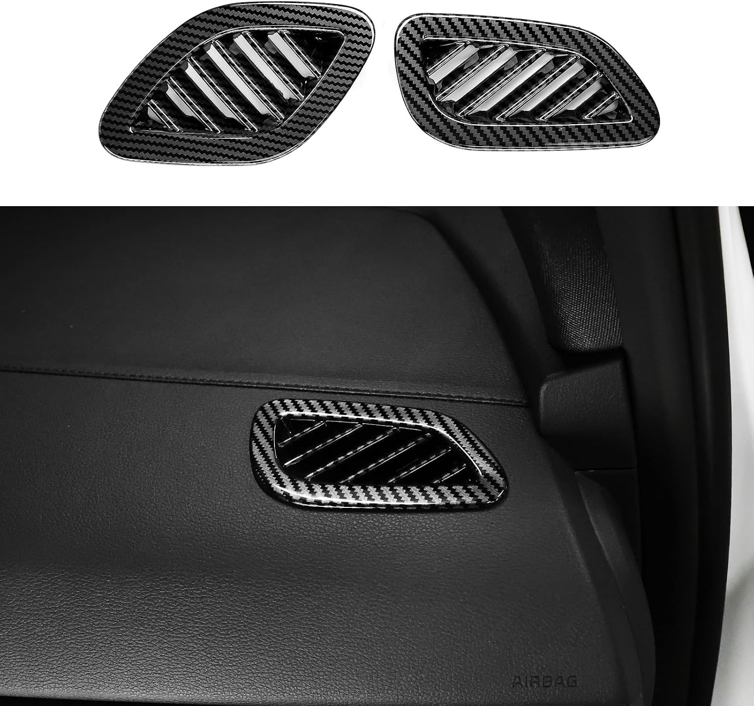YOUTOOCAR 2PCS Dashboard Air Vent Covers Compatible with Kia Sportage 2026 Accessories (Carbon Fiber Pattern)