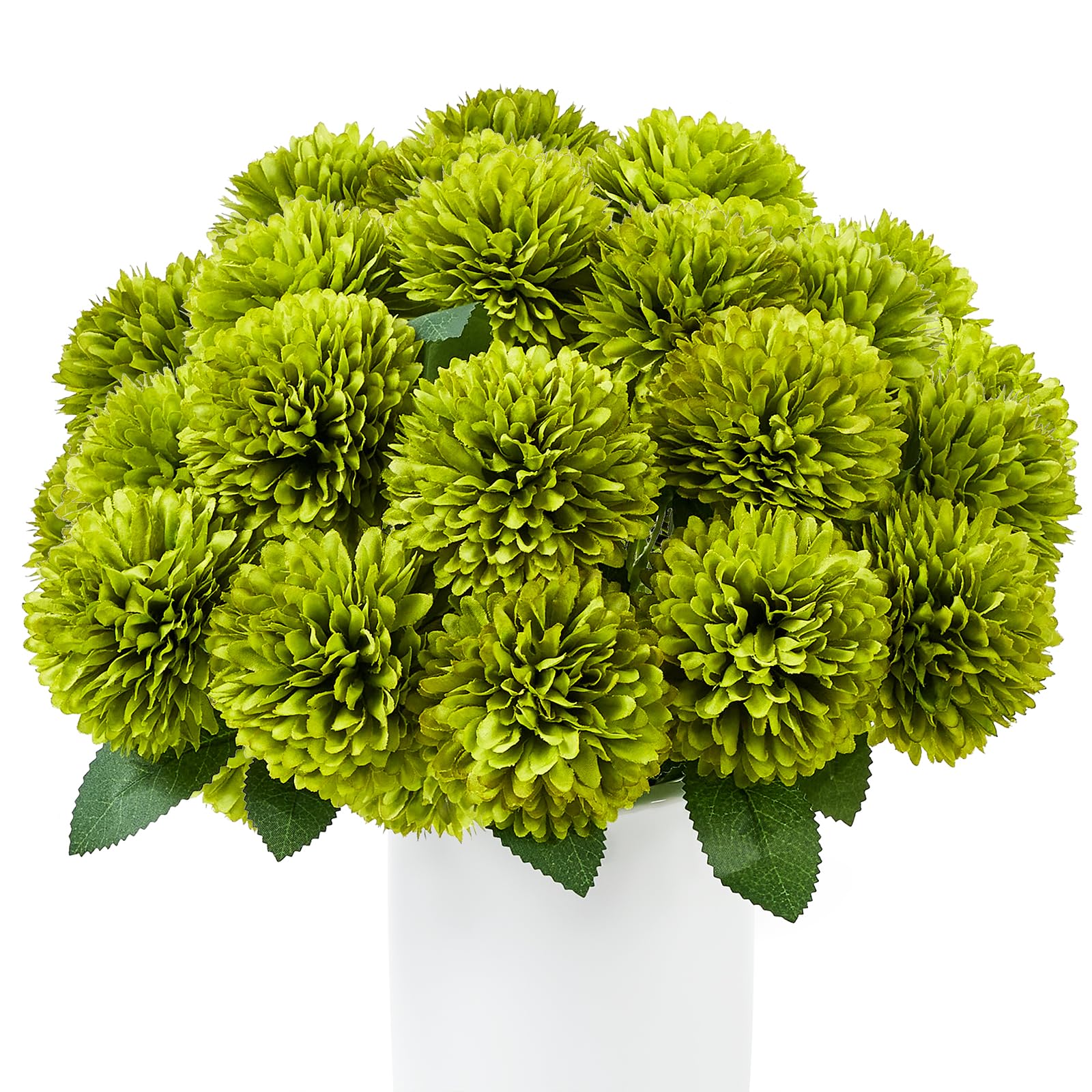 XIANNVXI 12 Bouquet Hortensia Fausse Vert Artificielle ChrysanthèMe Bouquet | ChrysanthèMe Bouquet De Fleurs Artificielles Pour La Maison Garden Party DéCoration Bouquets De MariéE