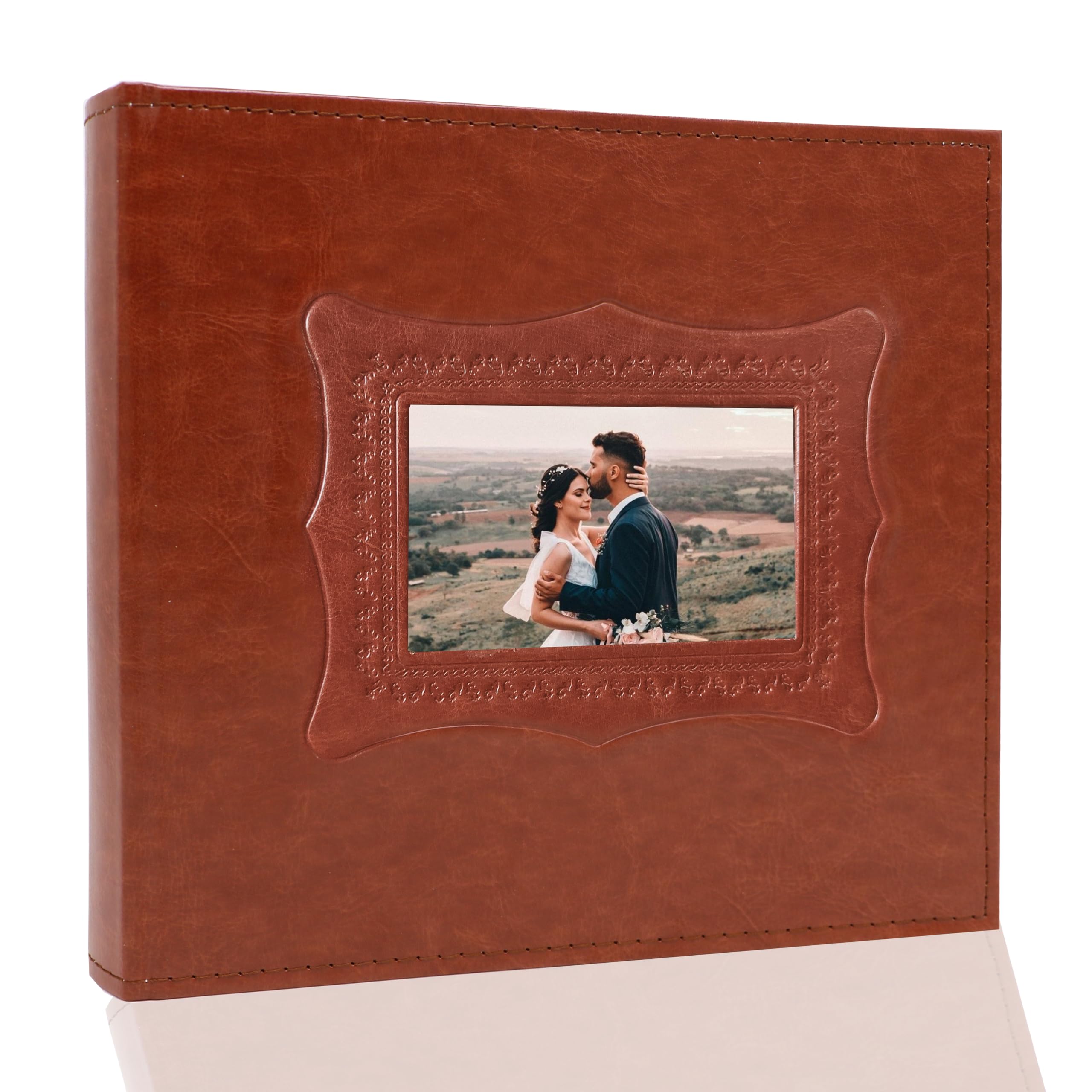 Holoary Photo Album 4x6, 200 Photos PU Leather Vintage Picture Album for Fami...
