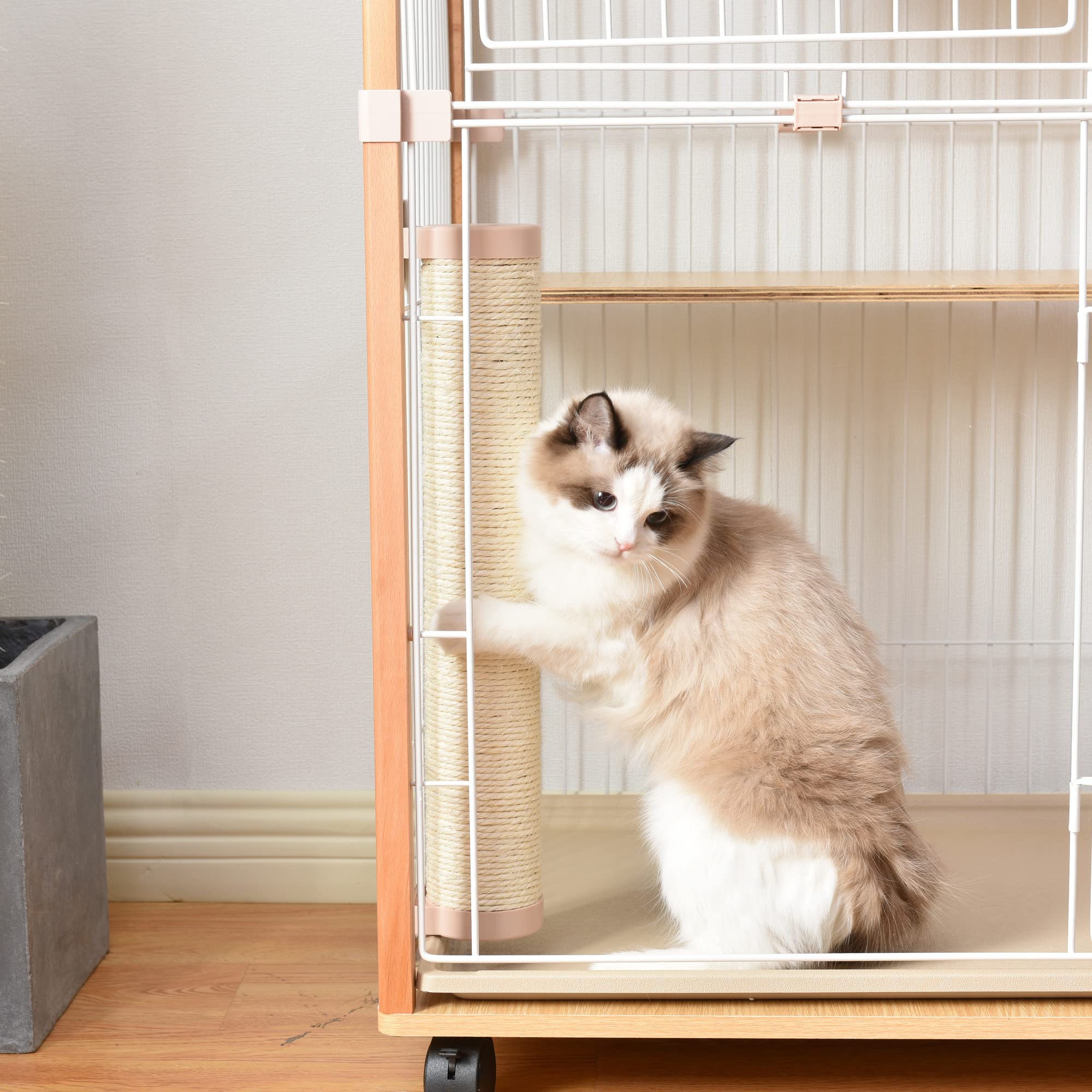 OSJ(オーエスジェイ)爪とぎポール猫用ケージ取り付け長さ48cm直径8cm